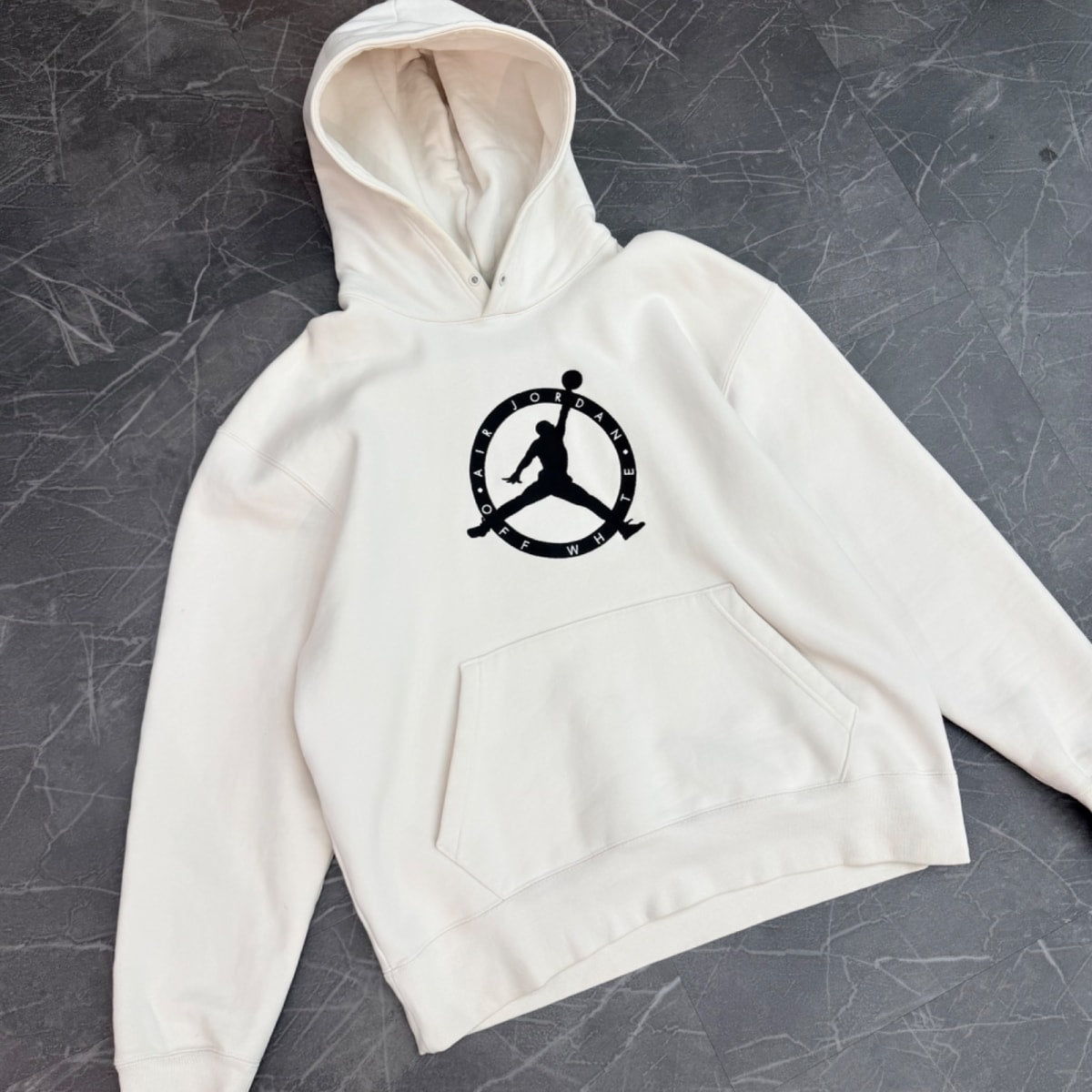OFF-WHITE x Jordan Hoodie White - Image 1