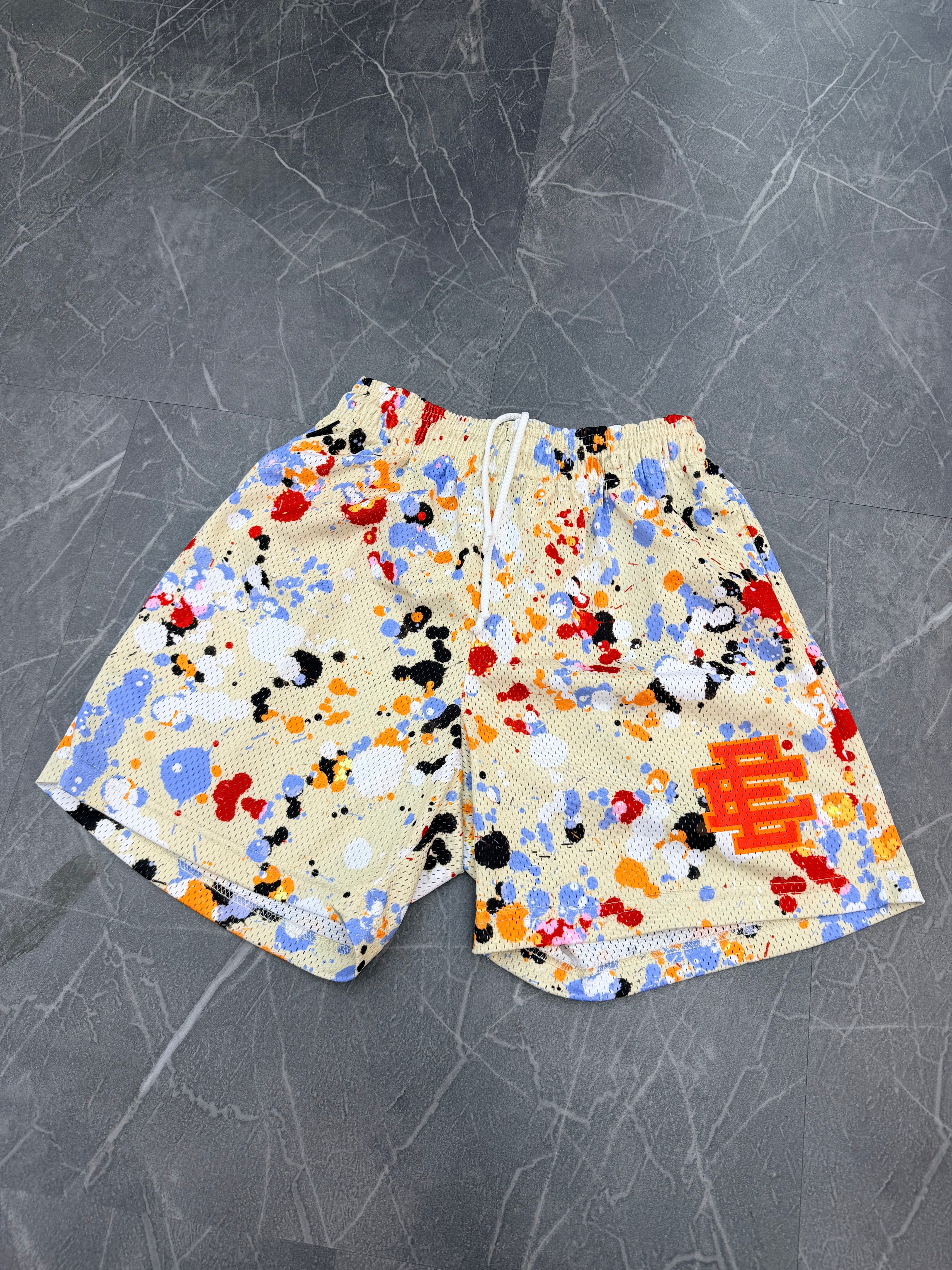 Eric Emanuel Shorts Paint Splatter