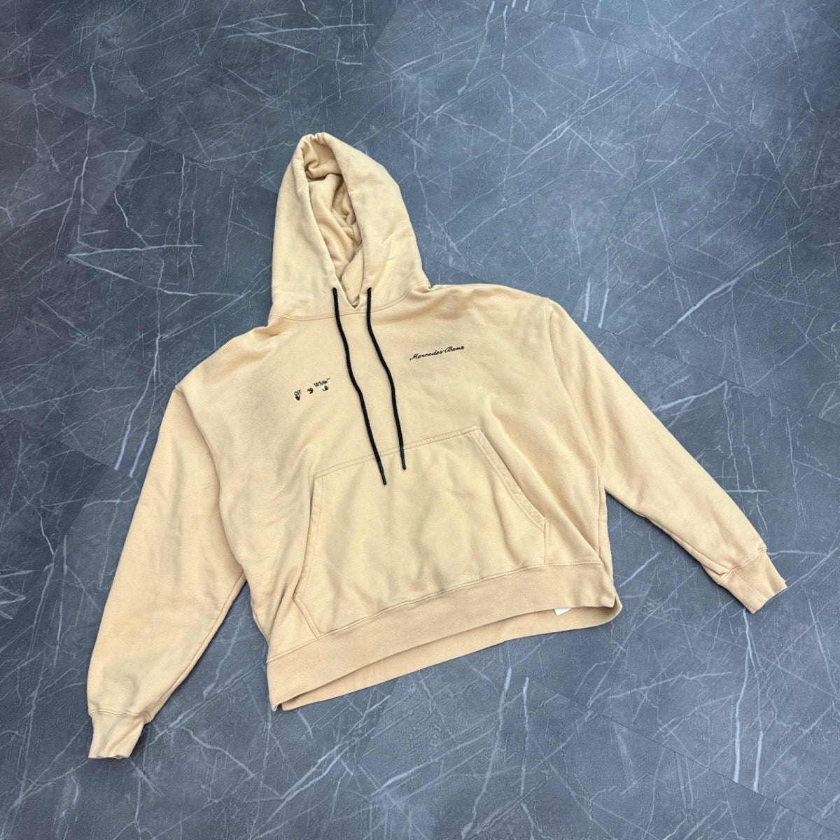 OFF-WHITE C/O Project Maybach Hoodie Beige - Image 1