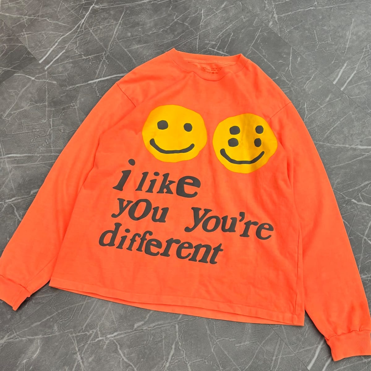 Cactus Plant Flea Market I Like You You're Different L/S Tee Orange (Size L) (Moderately Worn)
