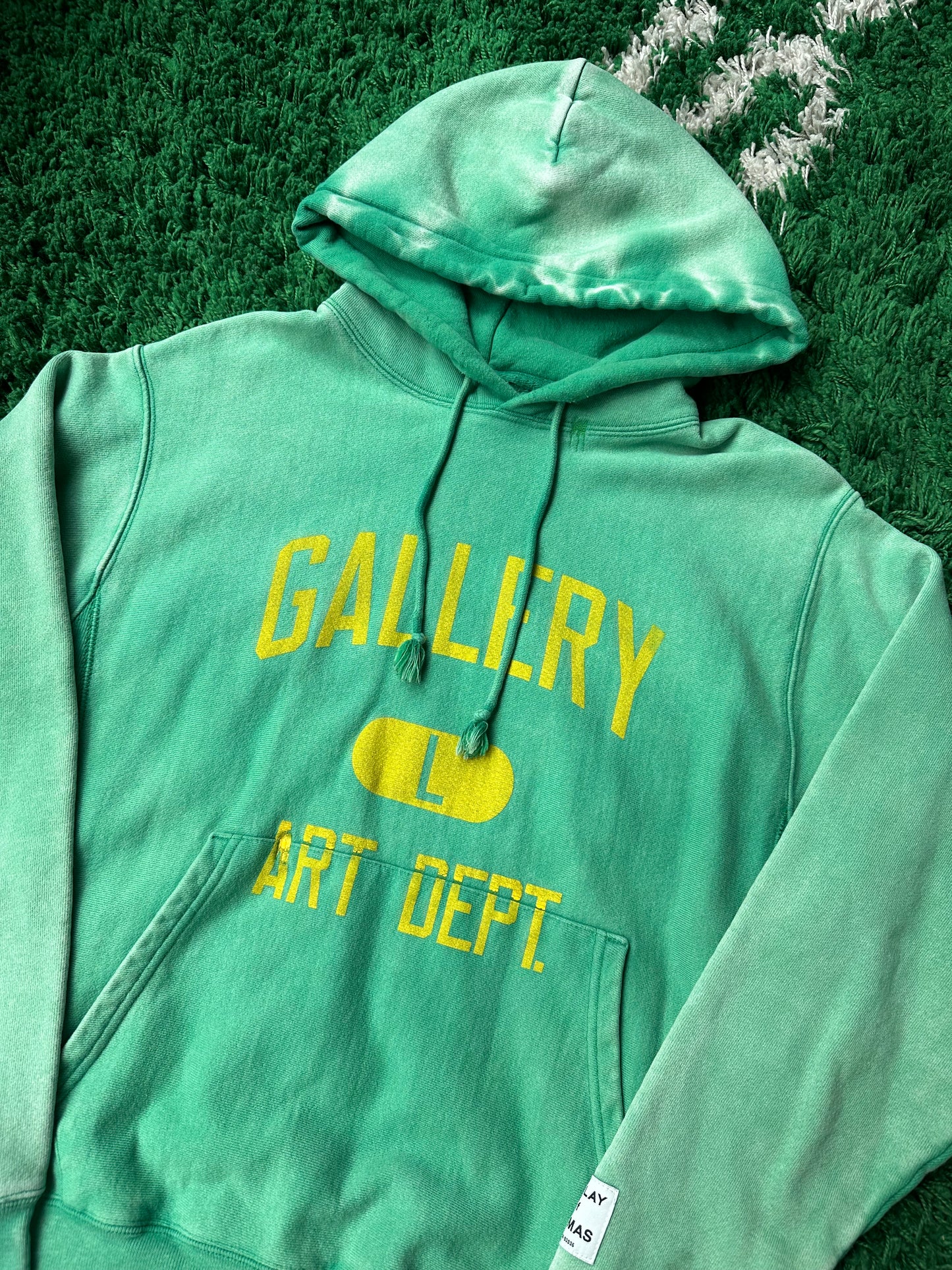 Gallery Dept Hoodie “Green Yellow”