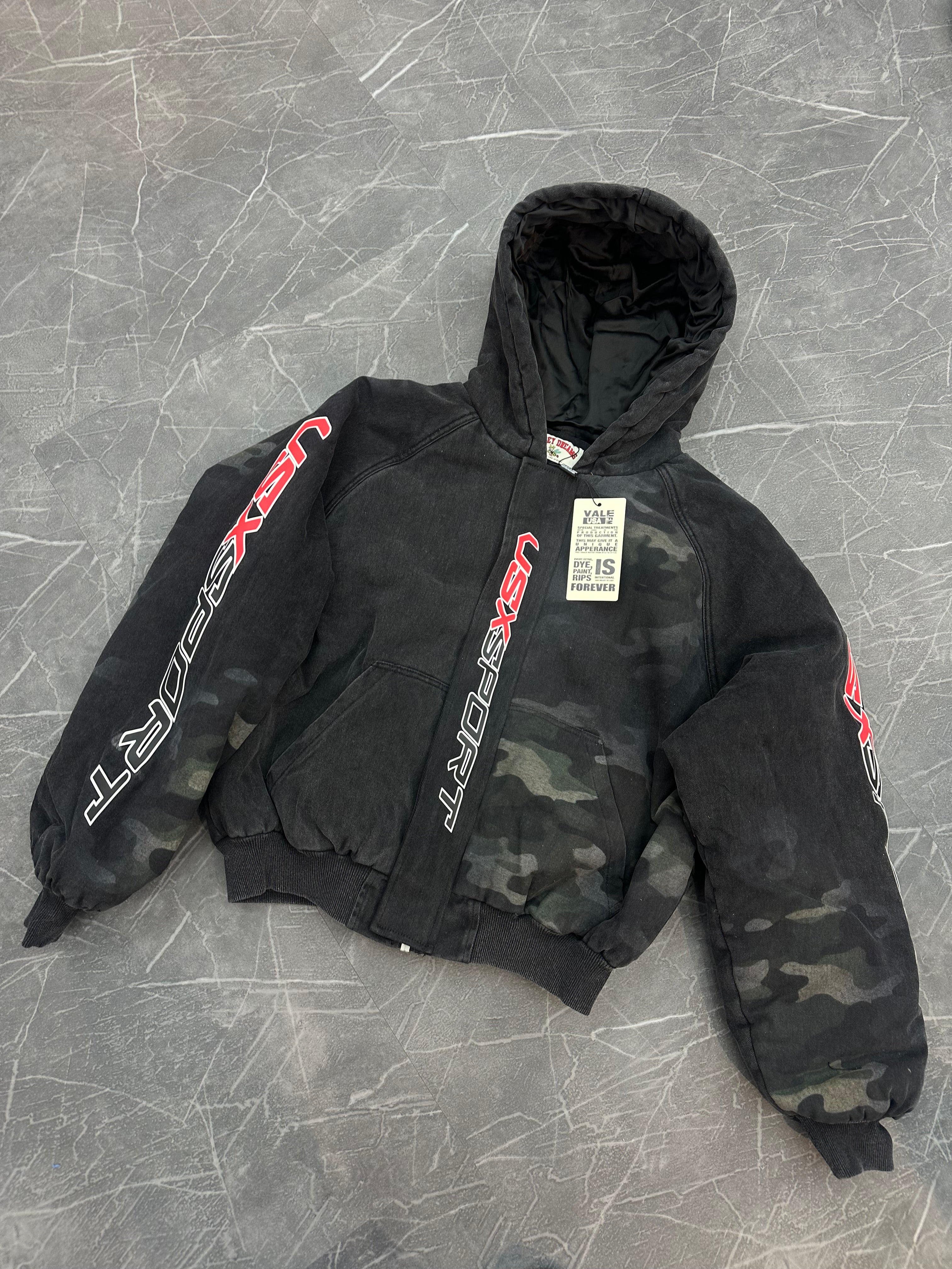 Vale Forever VSX Camo Hood Bomber