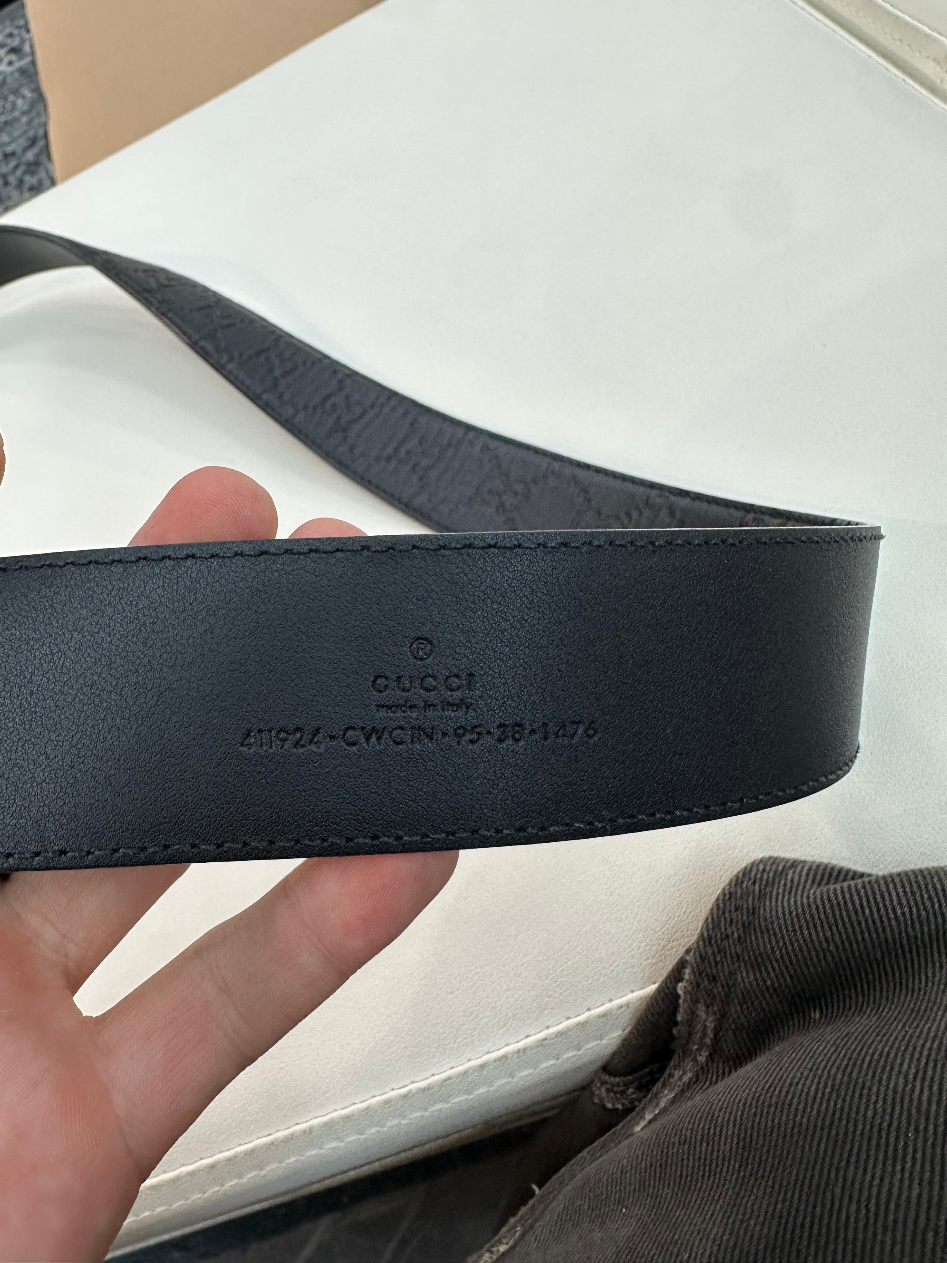 GUCCI Monogram Belt Black