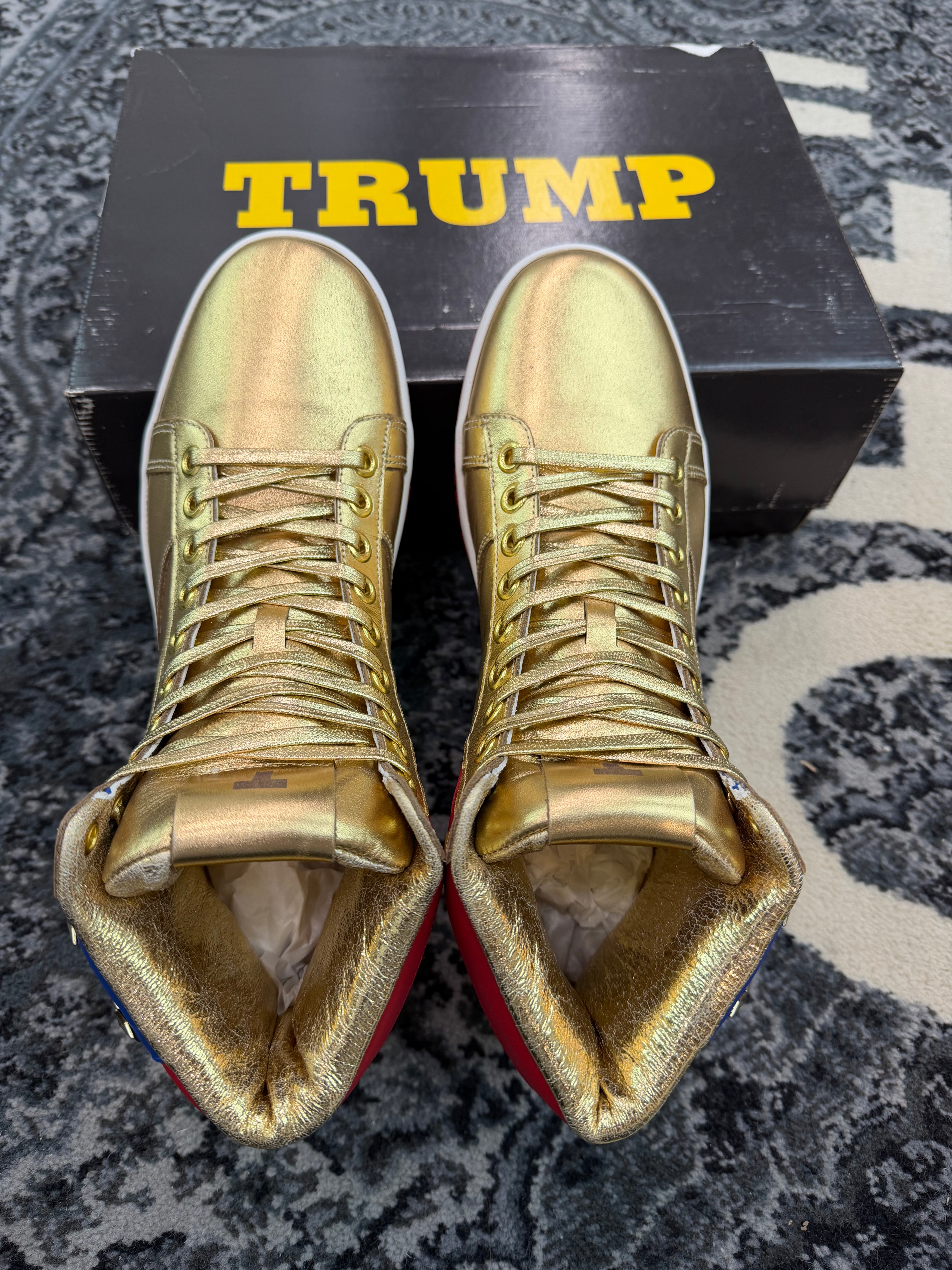 Donald Trump Never Surrender Sneakers “Gold”