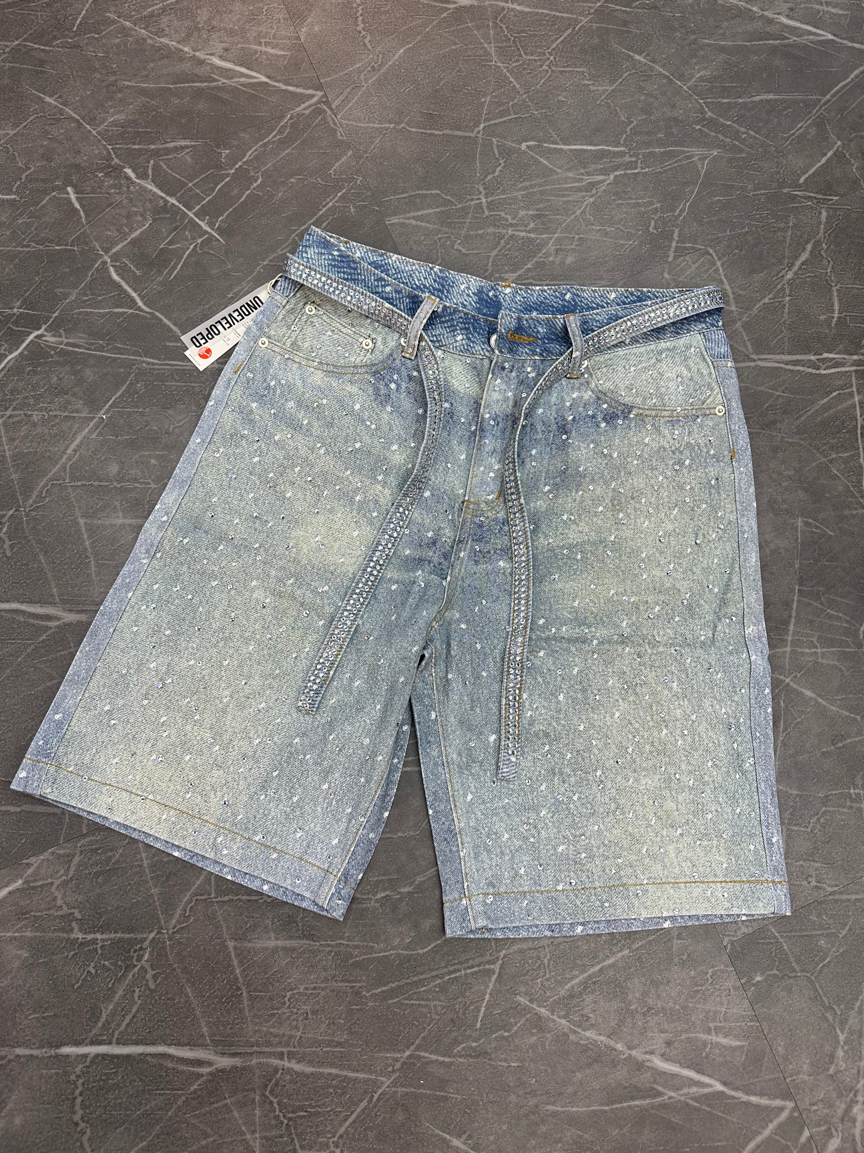 Undeveloped Azul Rhinestone Shorts