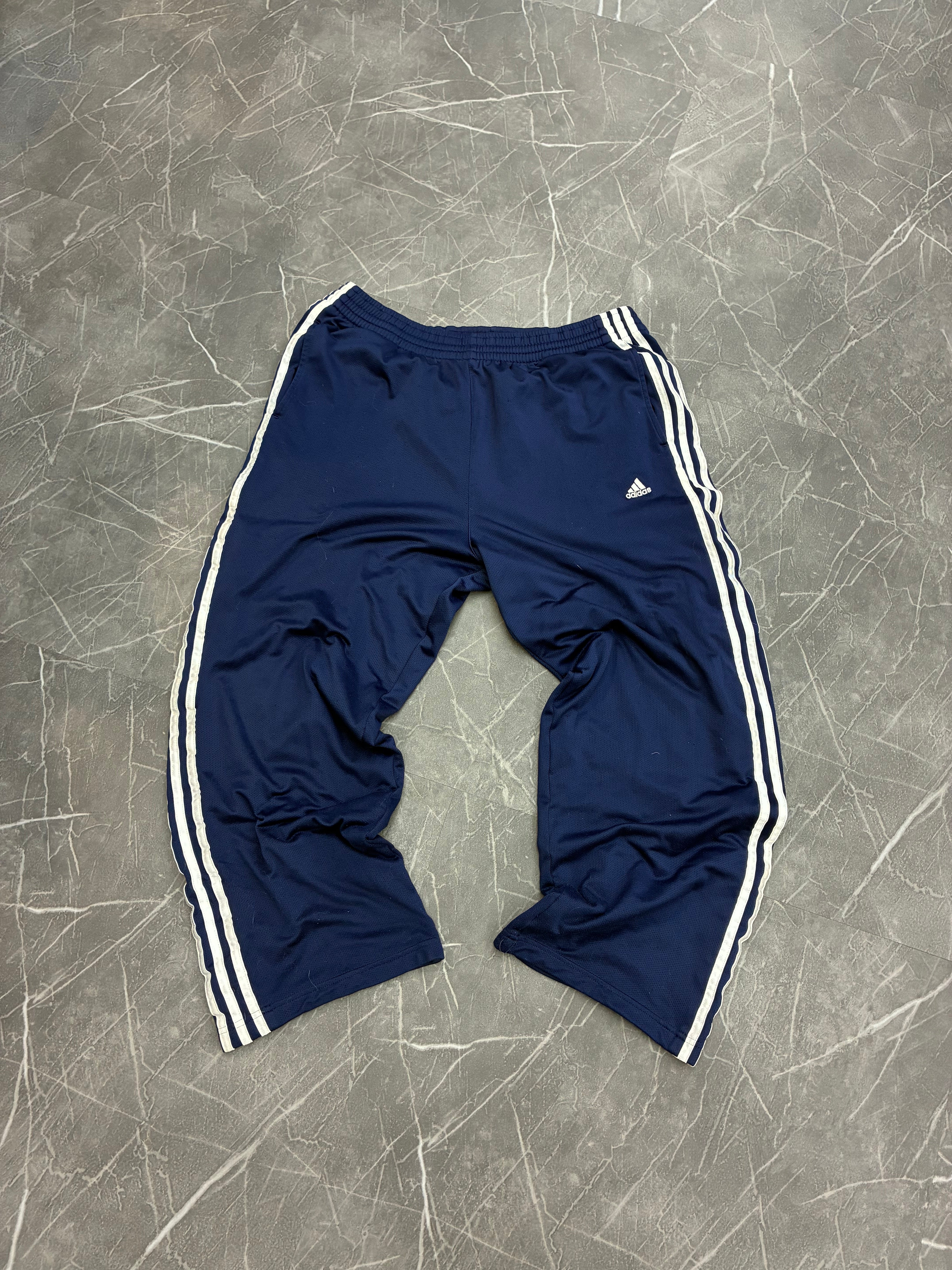 Vintage Adidas Mesh Track Pants Navy (L)