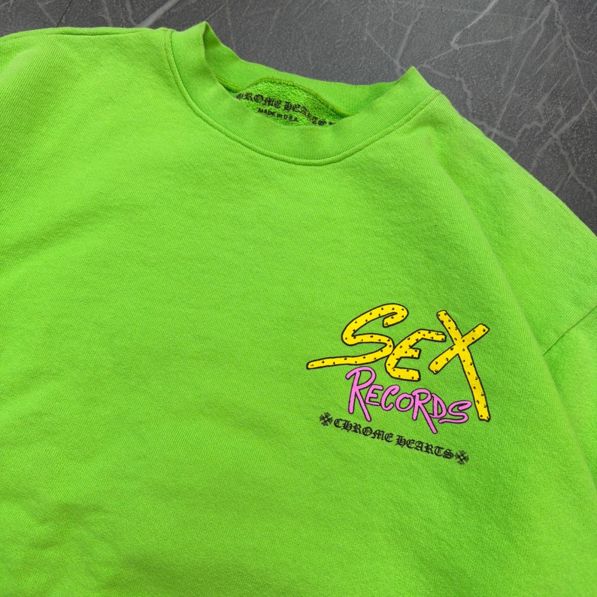 Chrome Hearts x Matty Boy Sex Records Crewneck 'Green' - Image 3