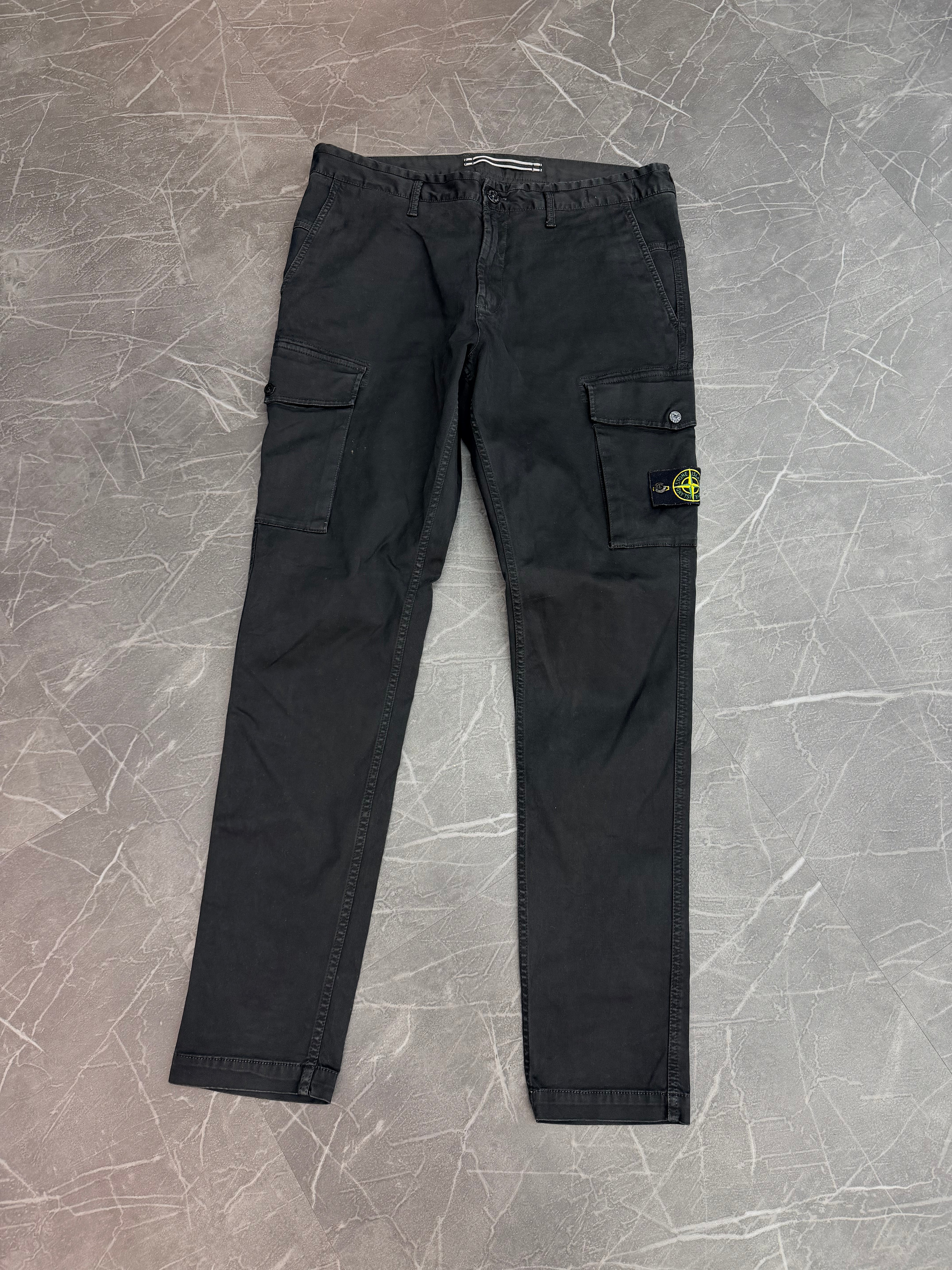 Stone Island Black Cargo Pants (34)