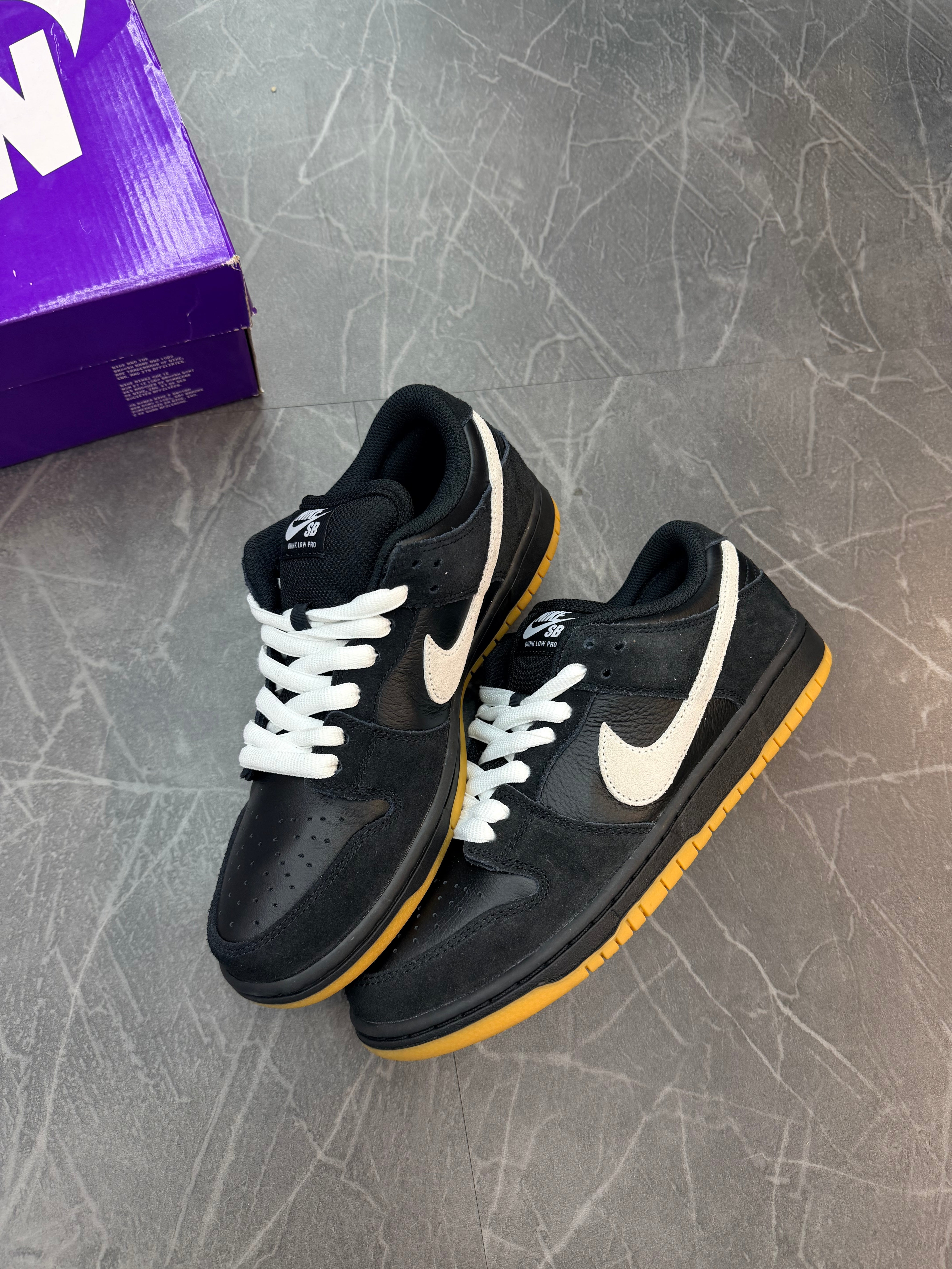 Nike SB Dunk Low “Black White Gum”