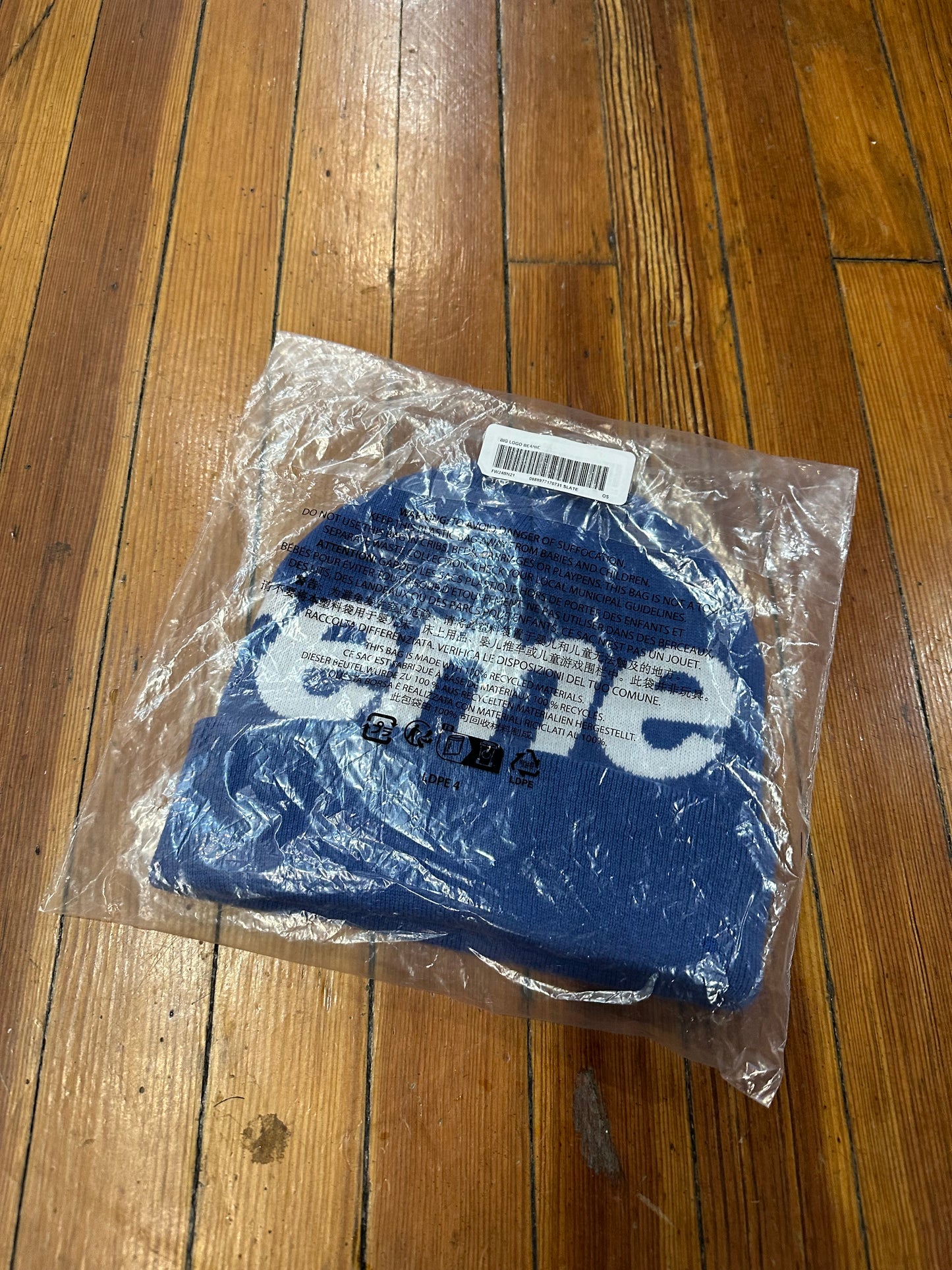 Supreme Beanie Big Logo “Blue”