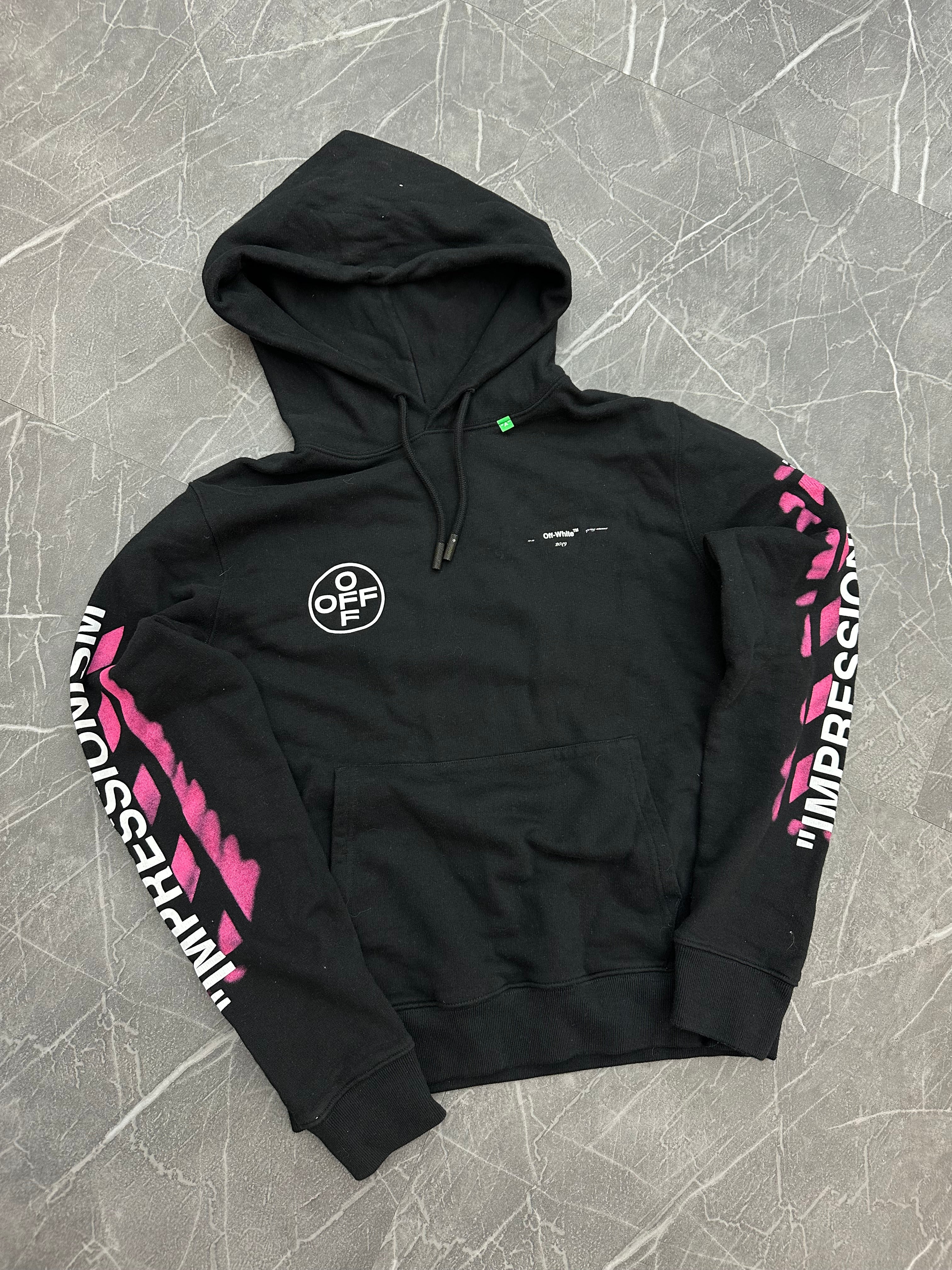 Off-White Stencil Hoodie Black/Purple