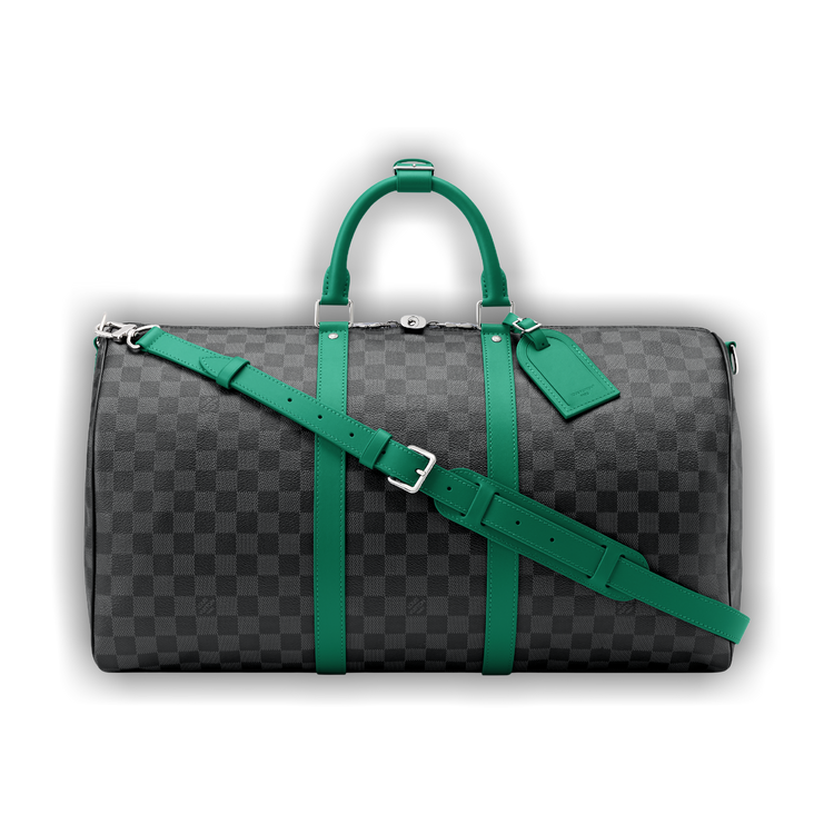 Louis Vuitton Keepall Bandoulière 'Black Damier Graphite Canvas/Green'
