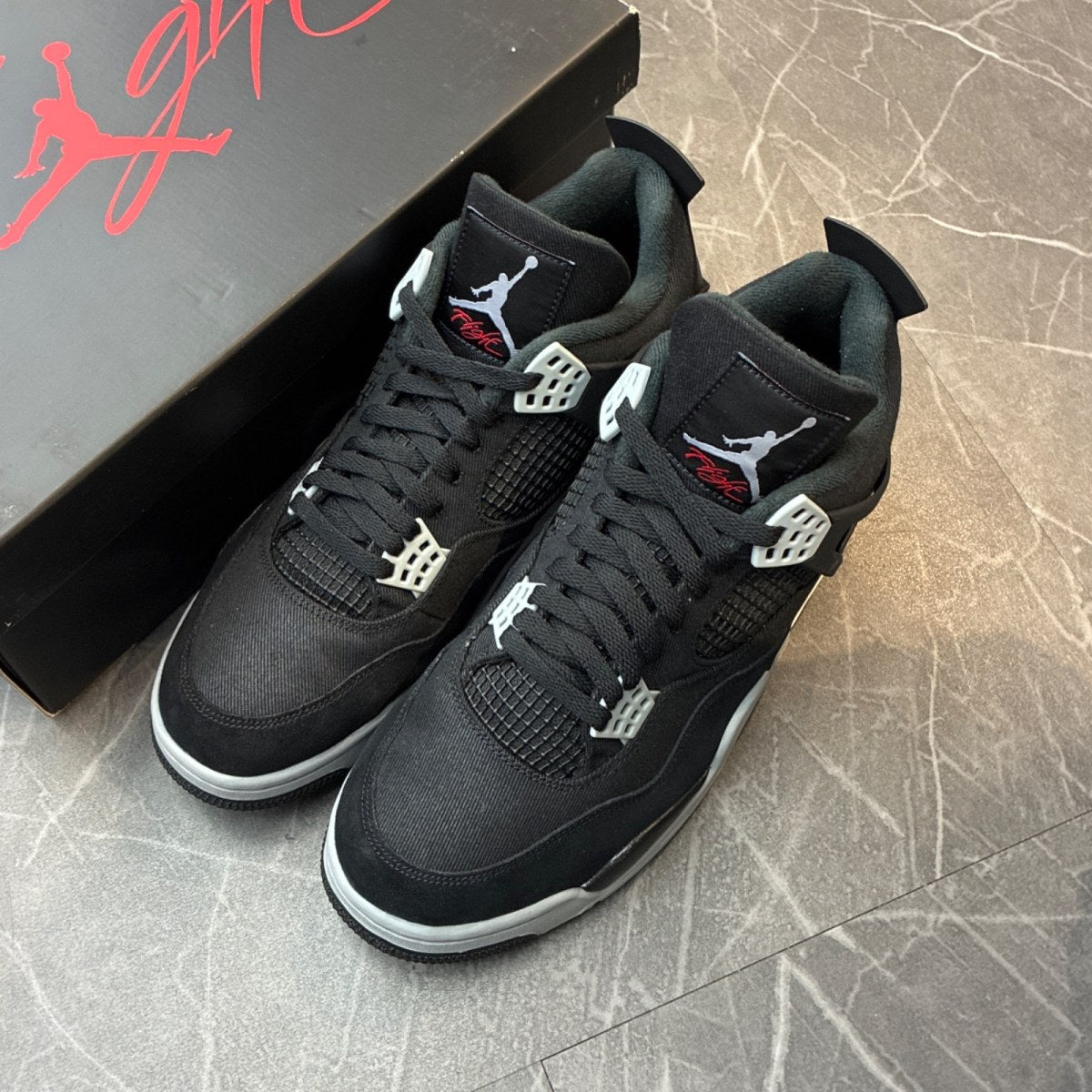 Jordan 4 Retro SE Black Canvas - Image 3