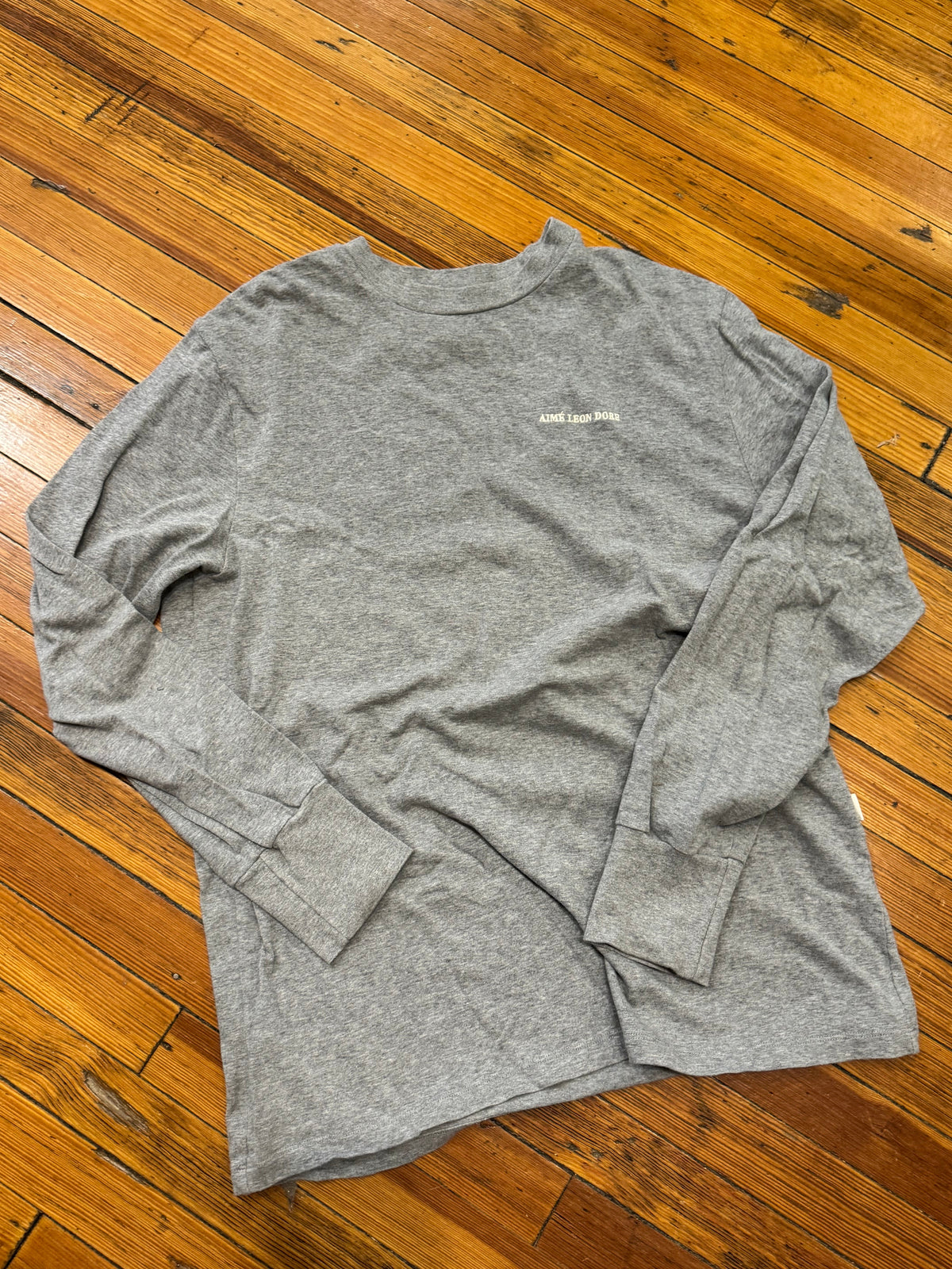 Aime Leon Dore Longsleeve Tee “Grey” (Size XL) (Lightly Worn) - Image 1
