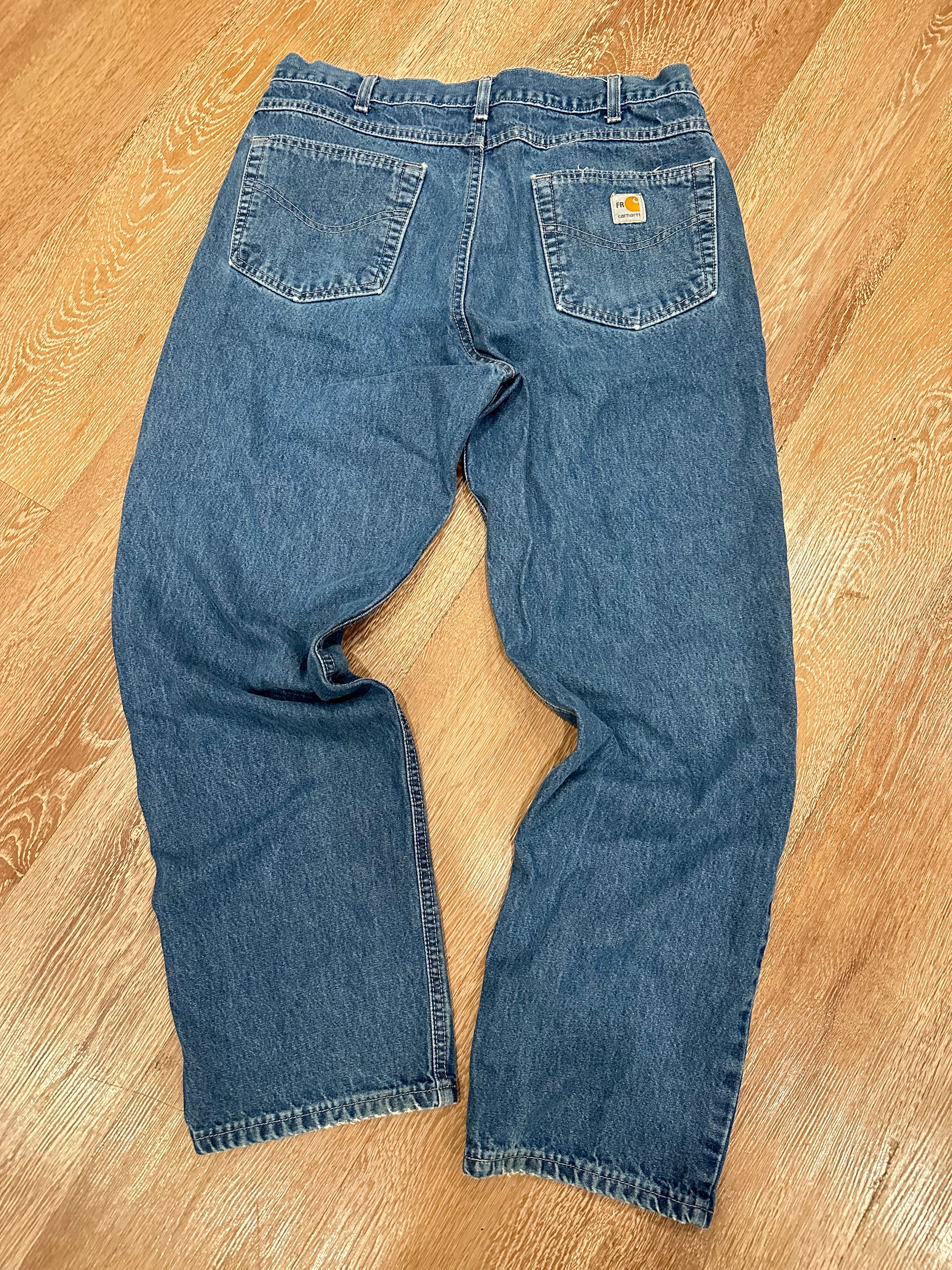 1990s Carhartt FR Denim Jeans (35x32)