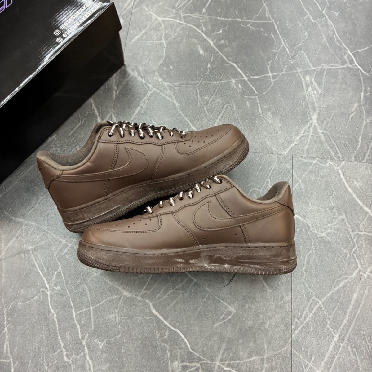 Nike Air Force 1 Low Supreme Baroque Brown (Size 8) (Lightly Worn)