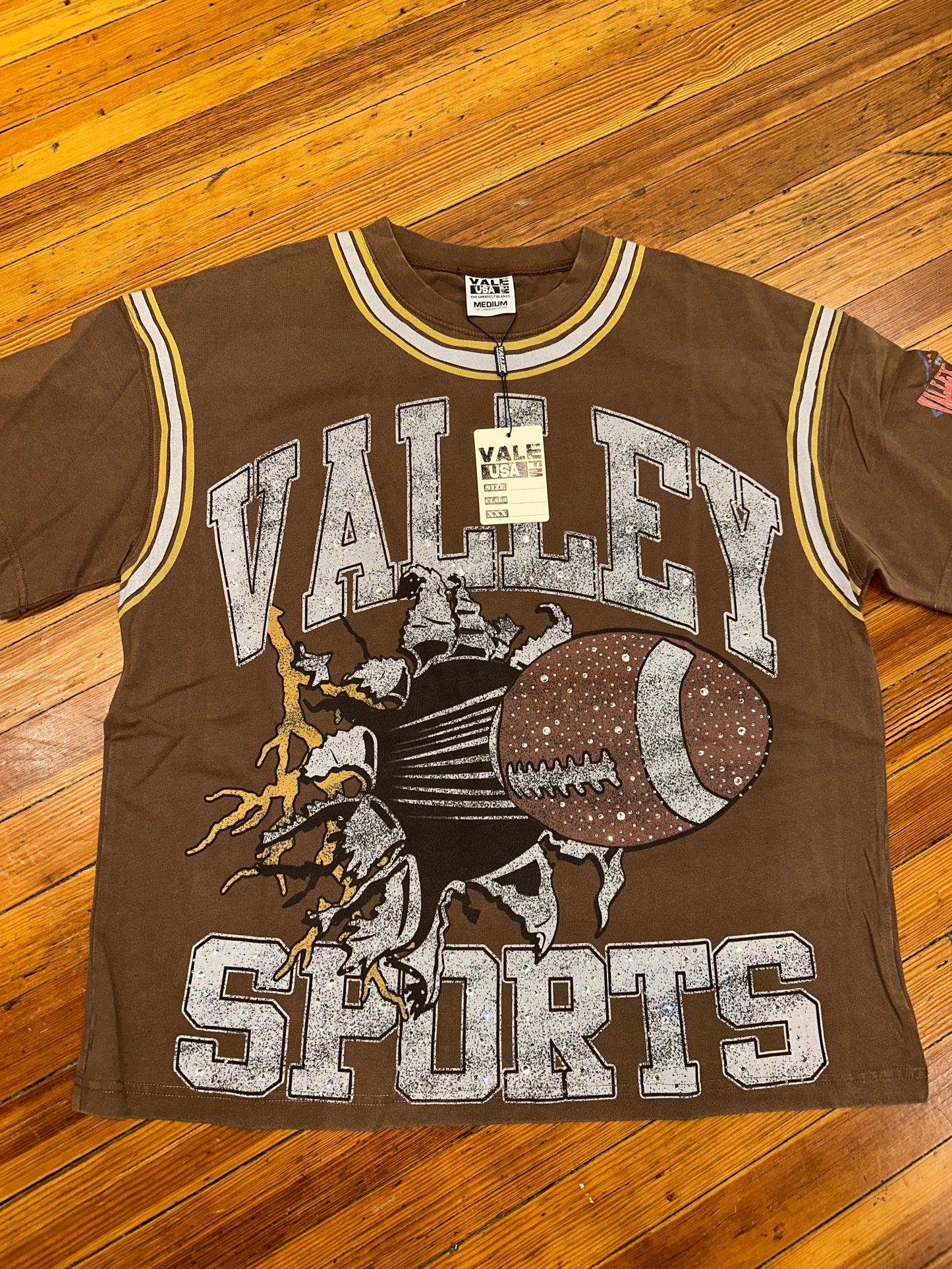 Vale Football Chocolate Bling Tee