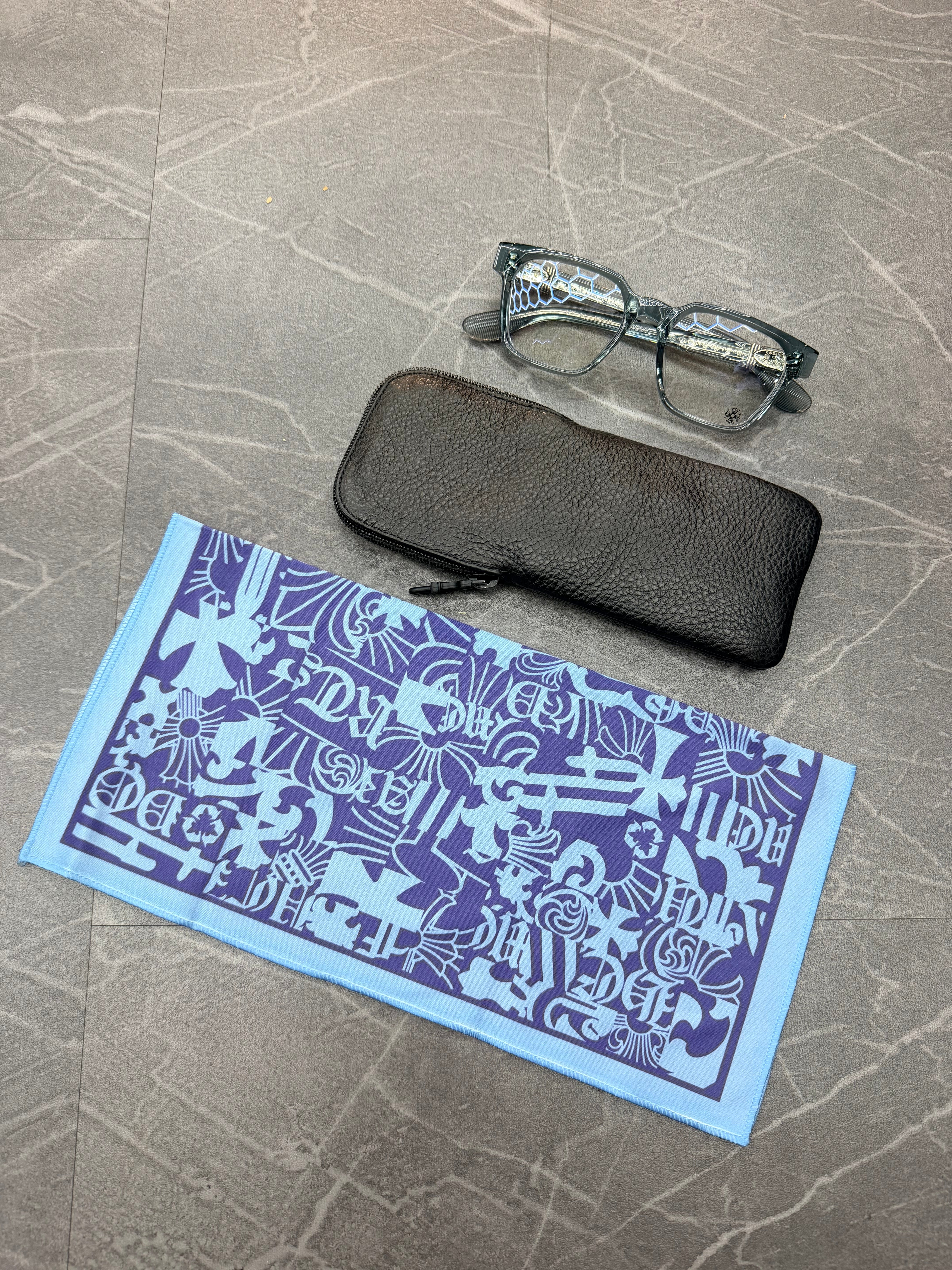 Chrome Hearts CELIBUSSY Clear Flame Glasses