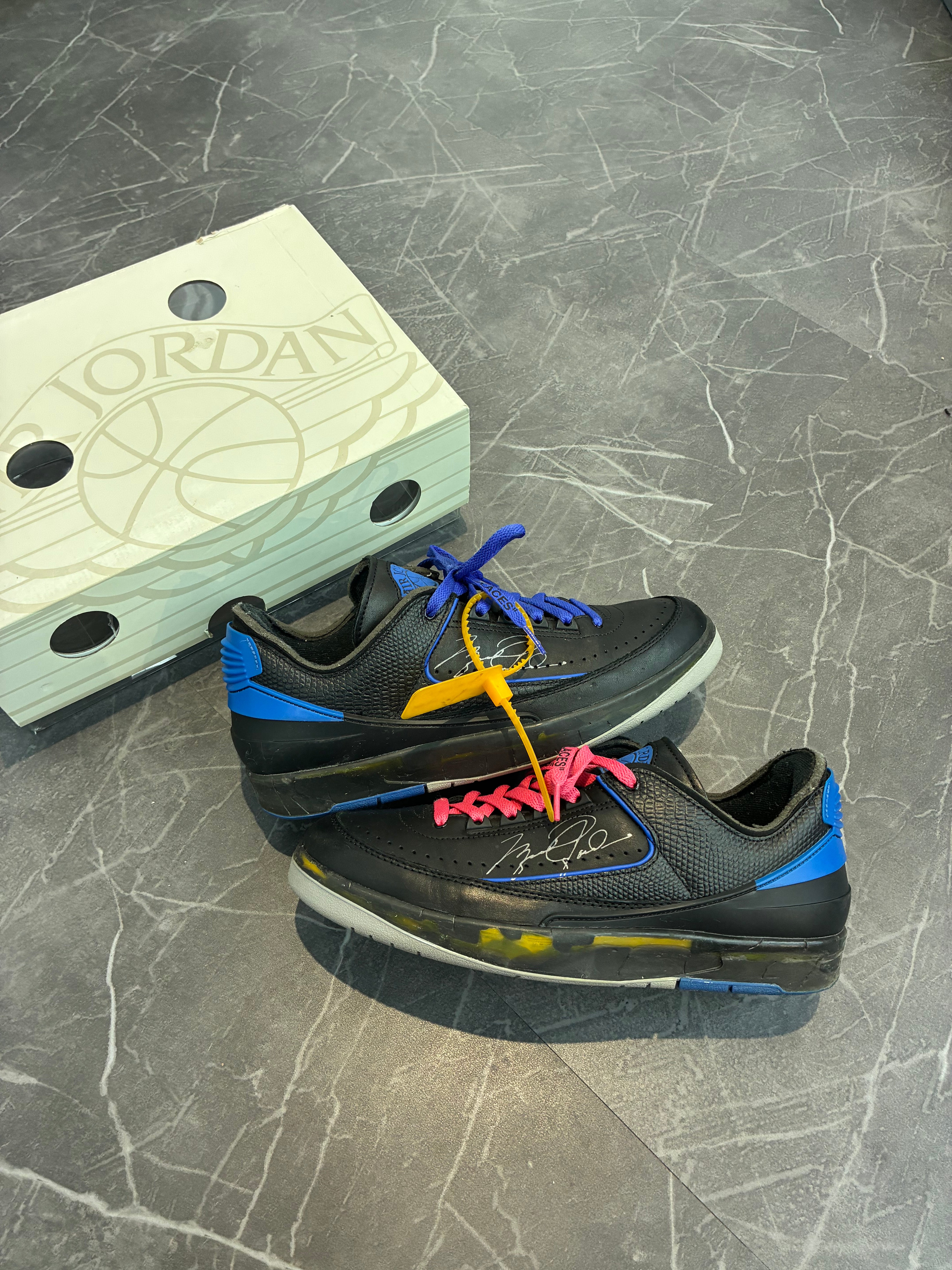 Off-White Jordan 2 “Black Blue”
