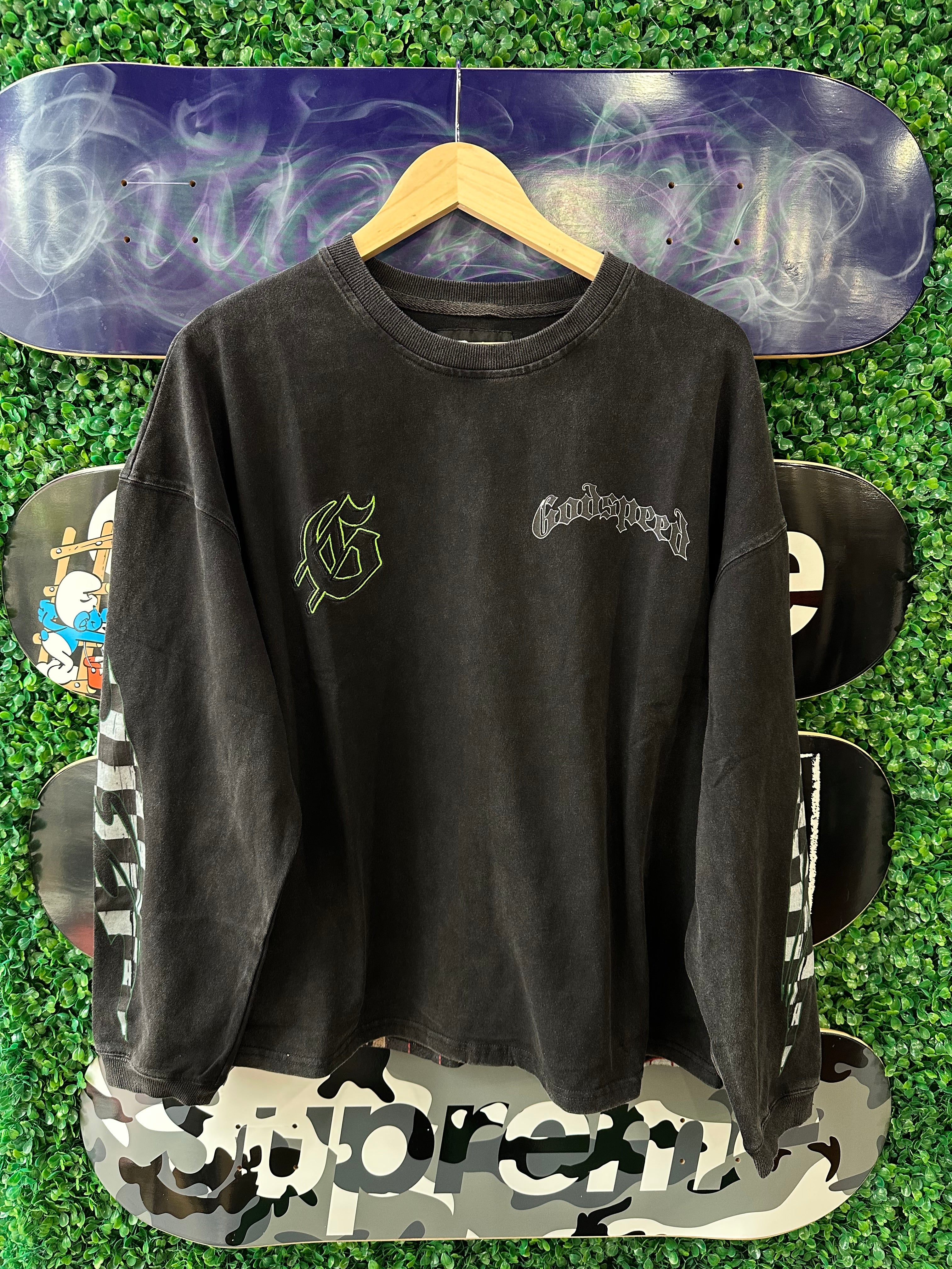 Godspeed Long Sleeve Racer Skull “Black”