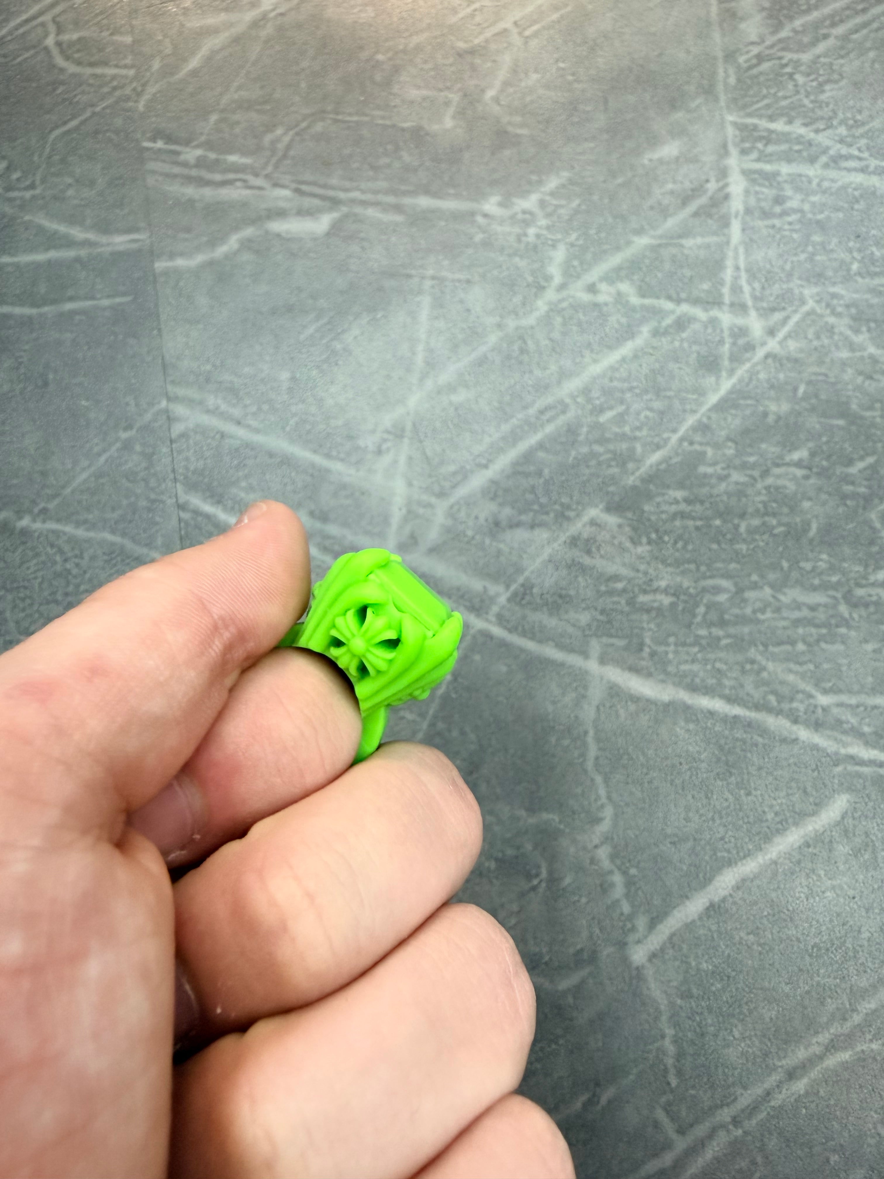 Chrome Hearts Green Silicone Ring