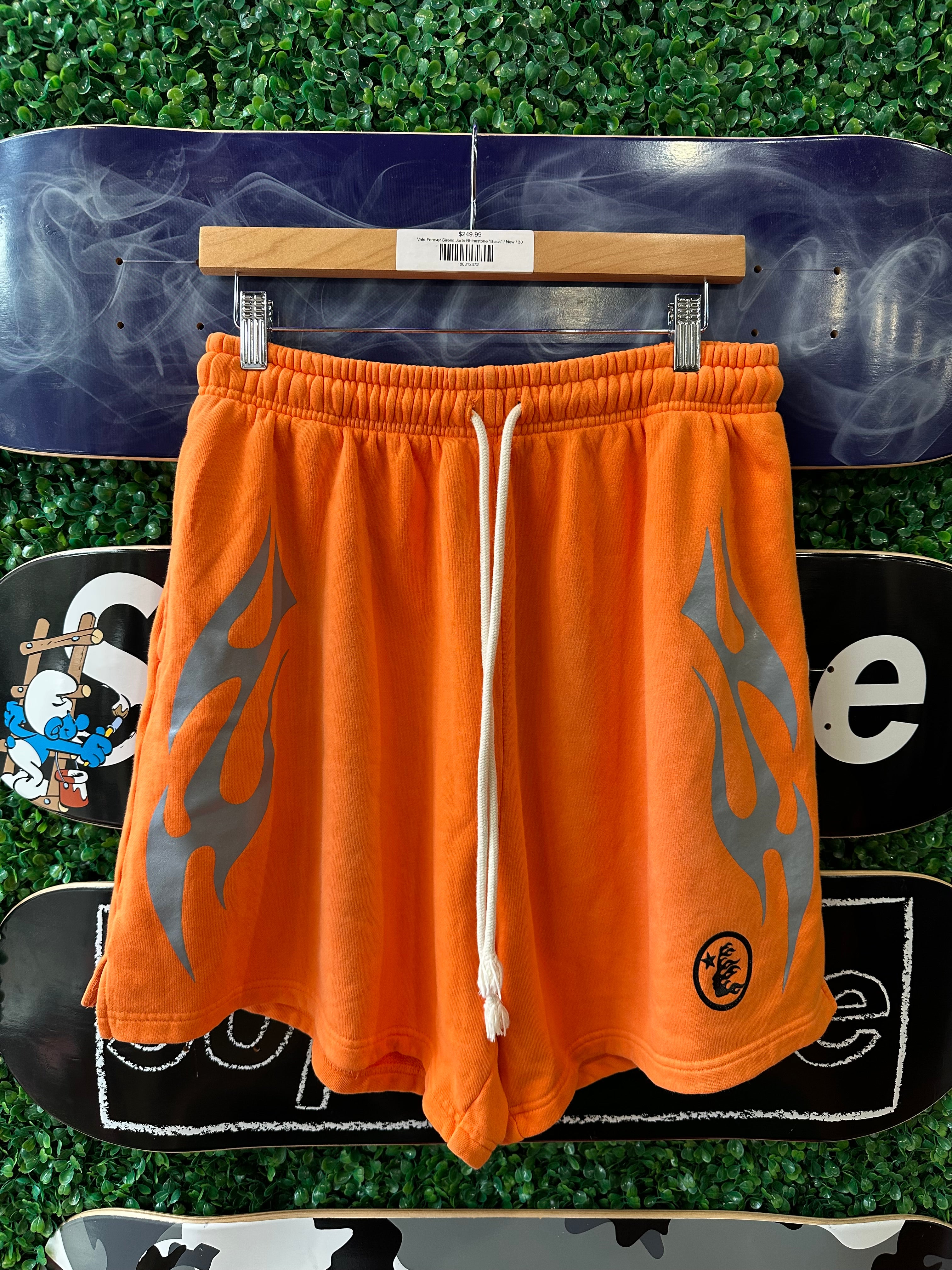 Hellstar Studios Flame Shorts Orange
