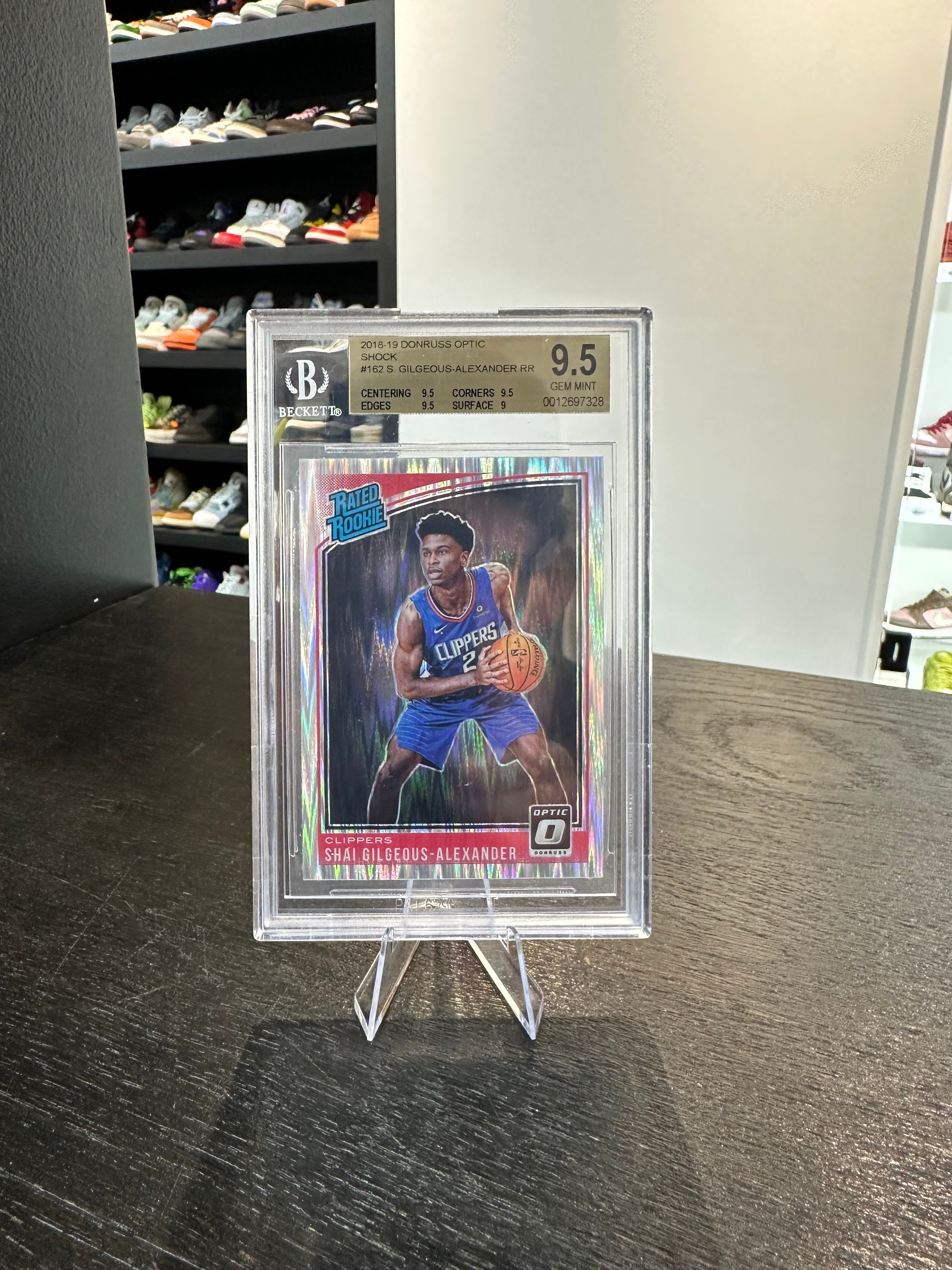 2018-19 Donruss Optic Shai Gilgeous-Alexander RC #162 Shock BGS 9.5