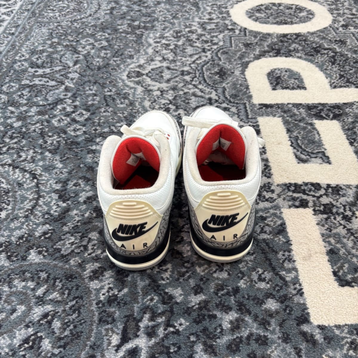 Jordan 3 Retro White Cement Reimagined (Size 9) (Moderately Worn)