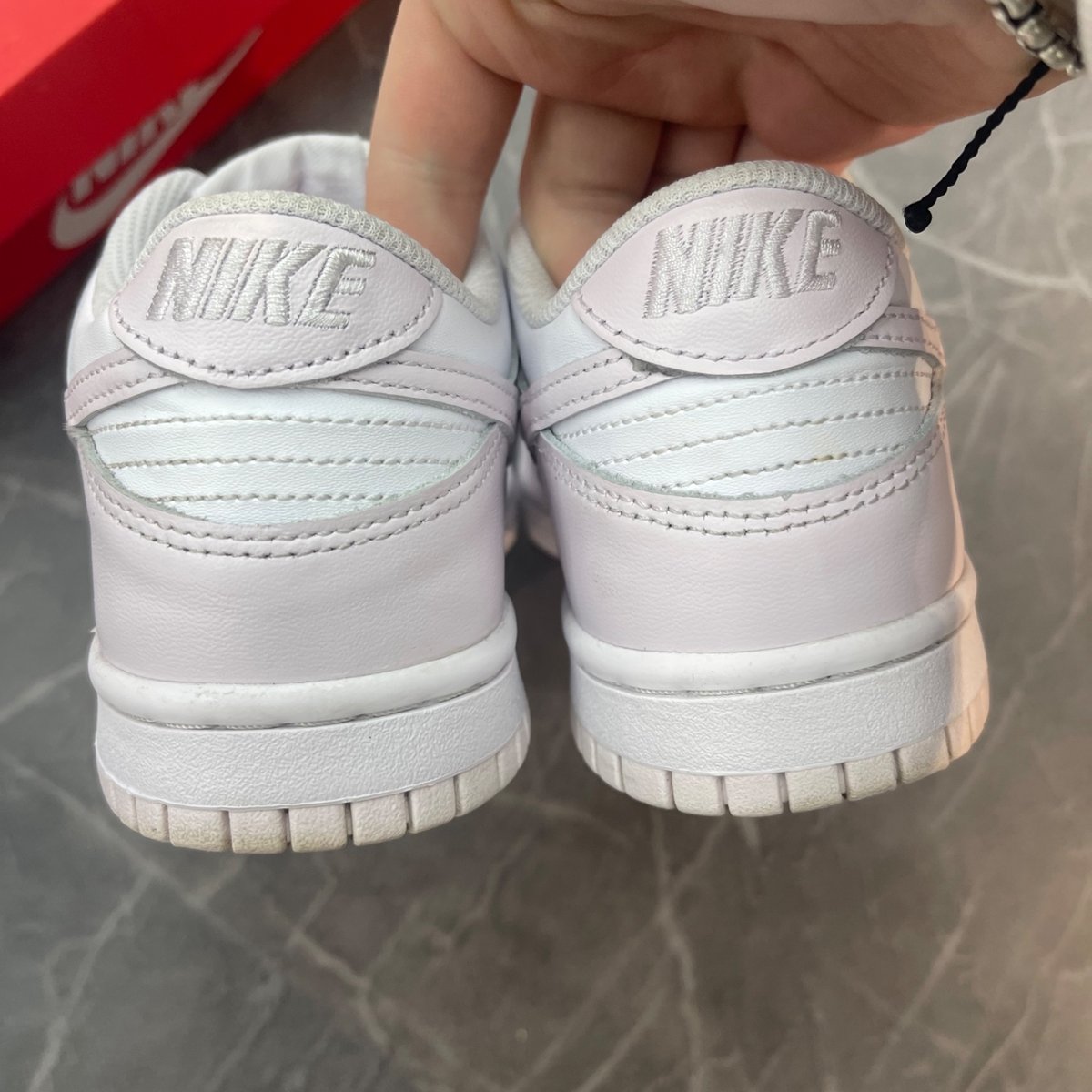 Nike Dunk Low White Light Violet (GS) (Size 4Y) (Lightly Worn)