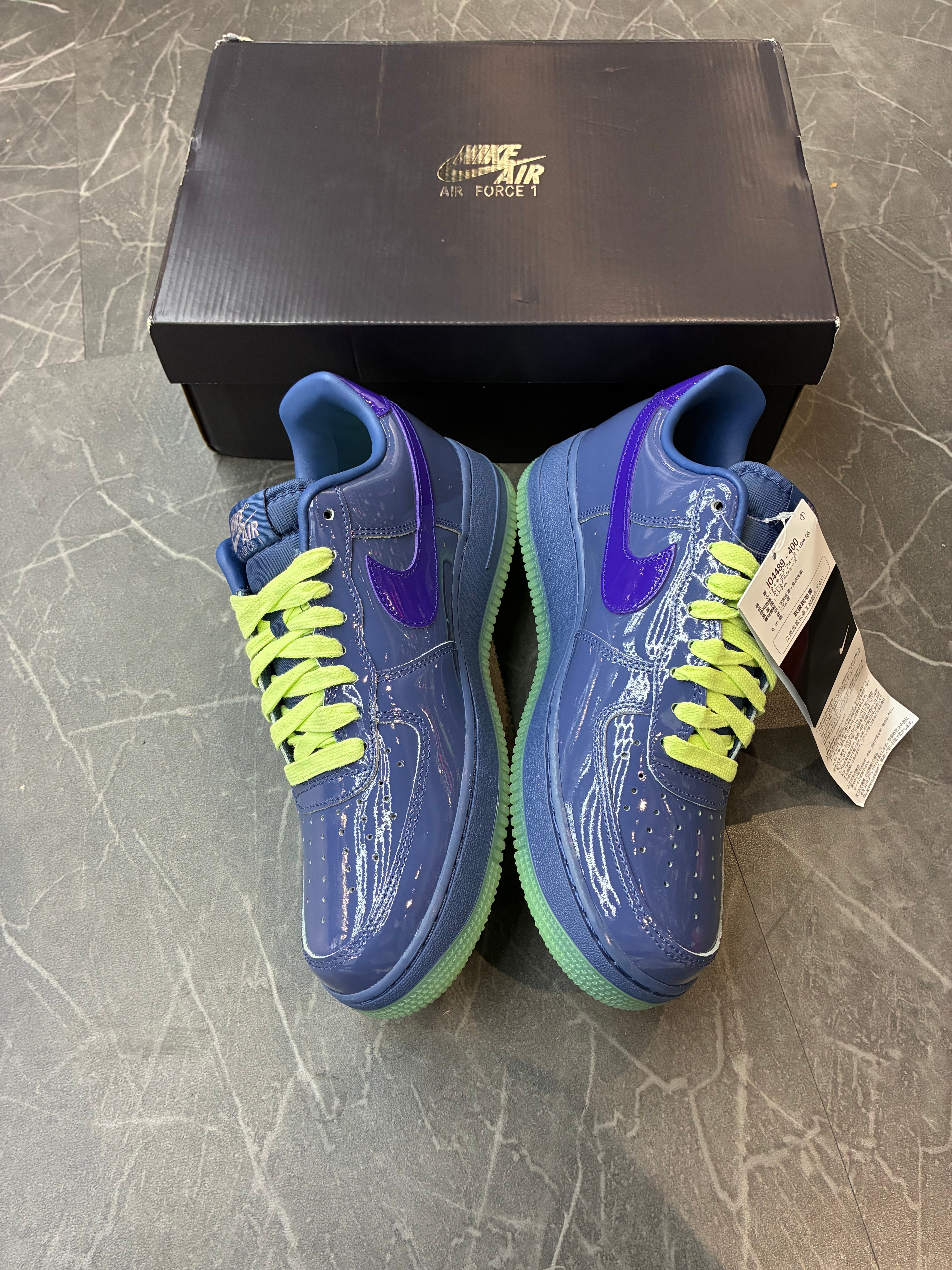 Nike Air Force 1 Low “ Patent Leather Mystic Navy Grape Ice”