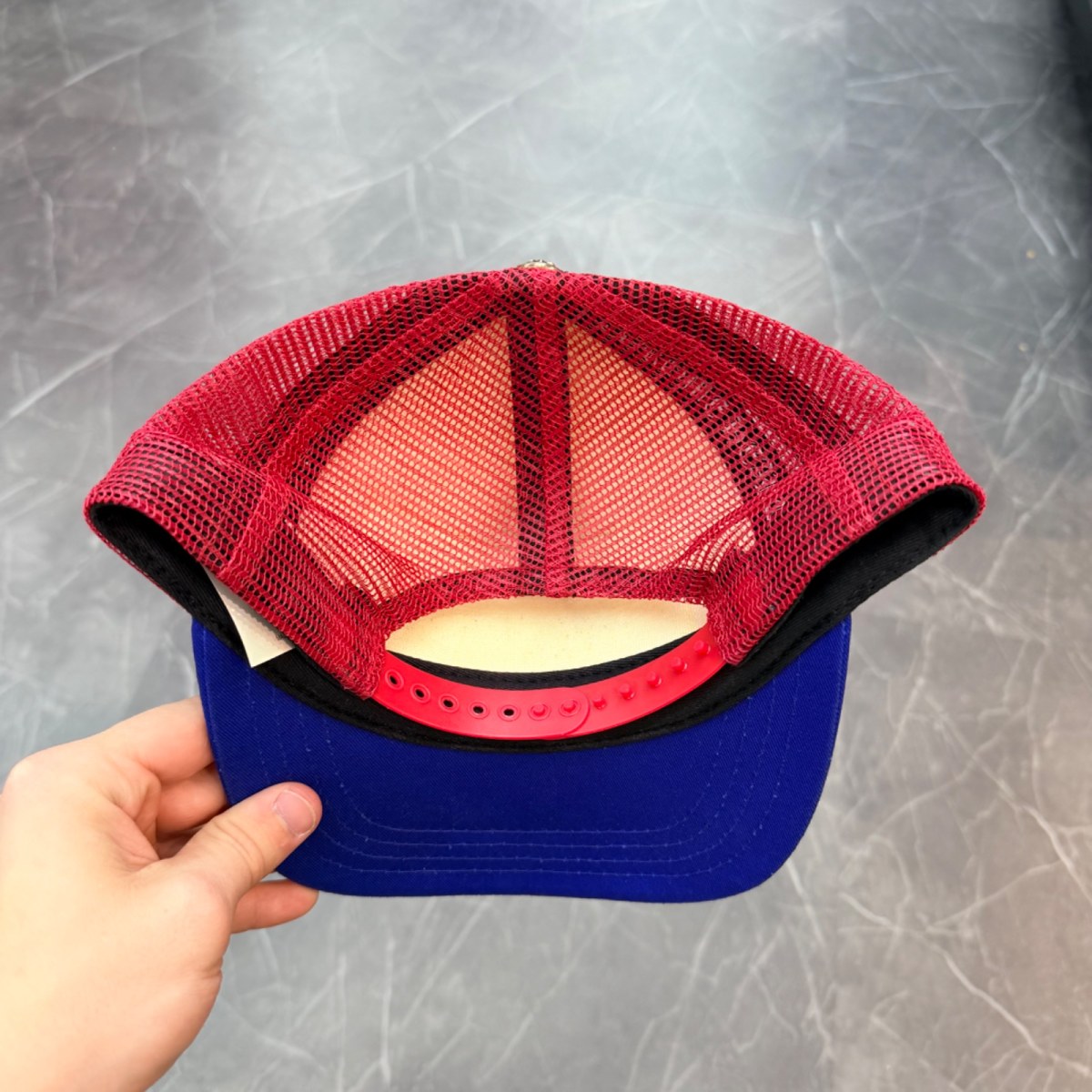 Chrome Hearts Trucker Hat Blue/Red/White - Image 4