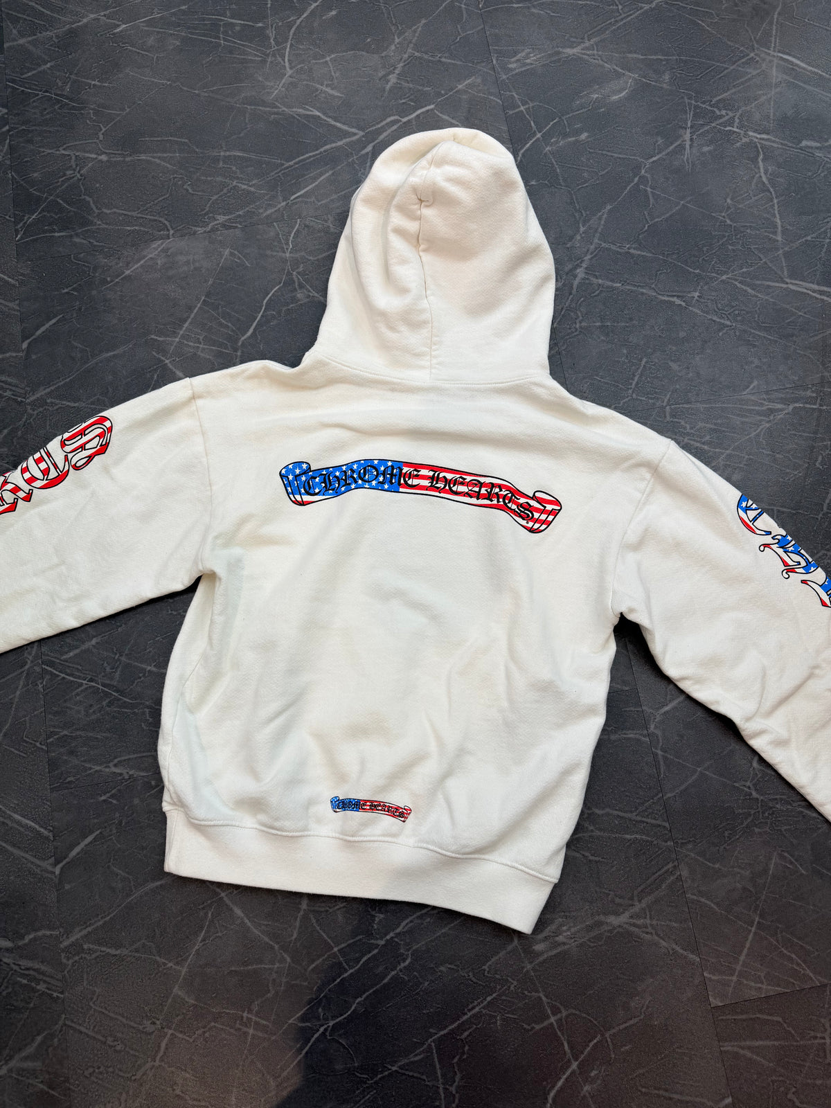 Chrome Hearts Matty Boy USA Pullover Hoodie White