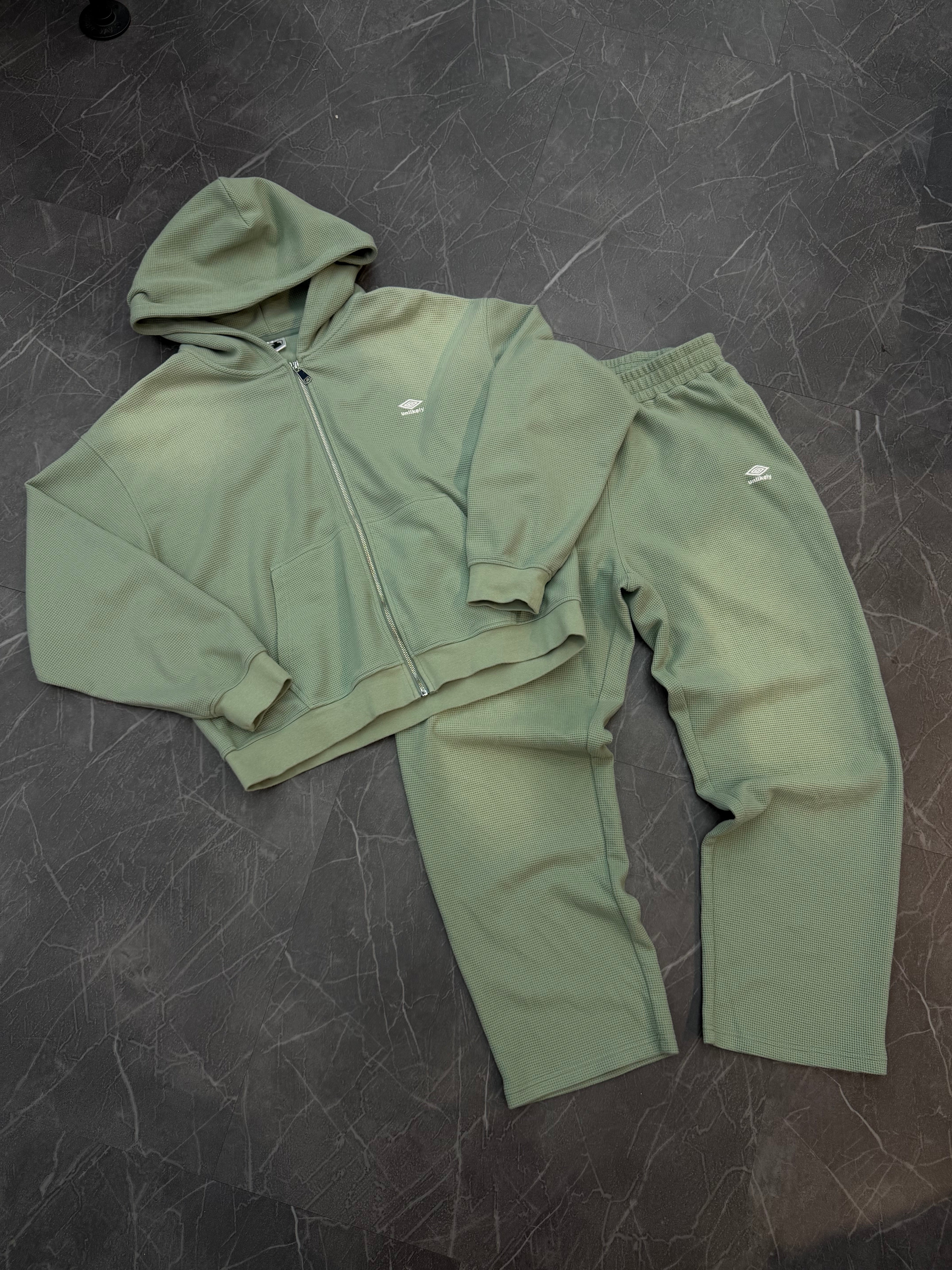 Unlikely Streetwear Mint Green Faded Thermal Set