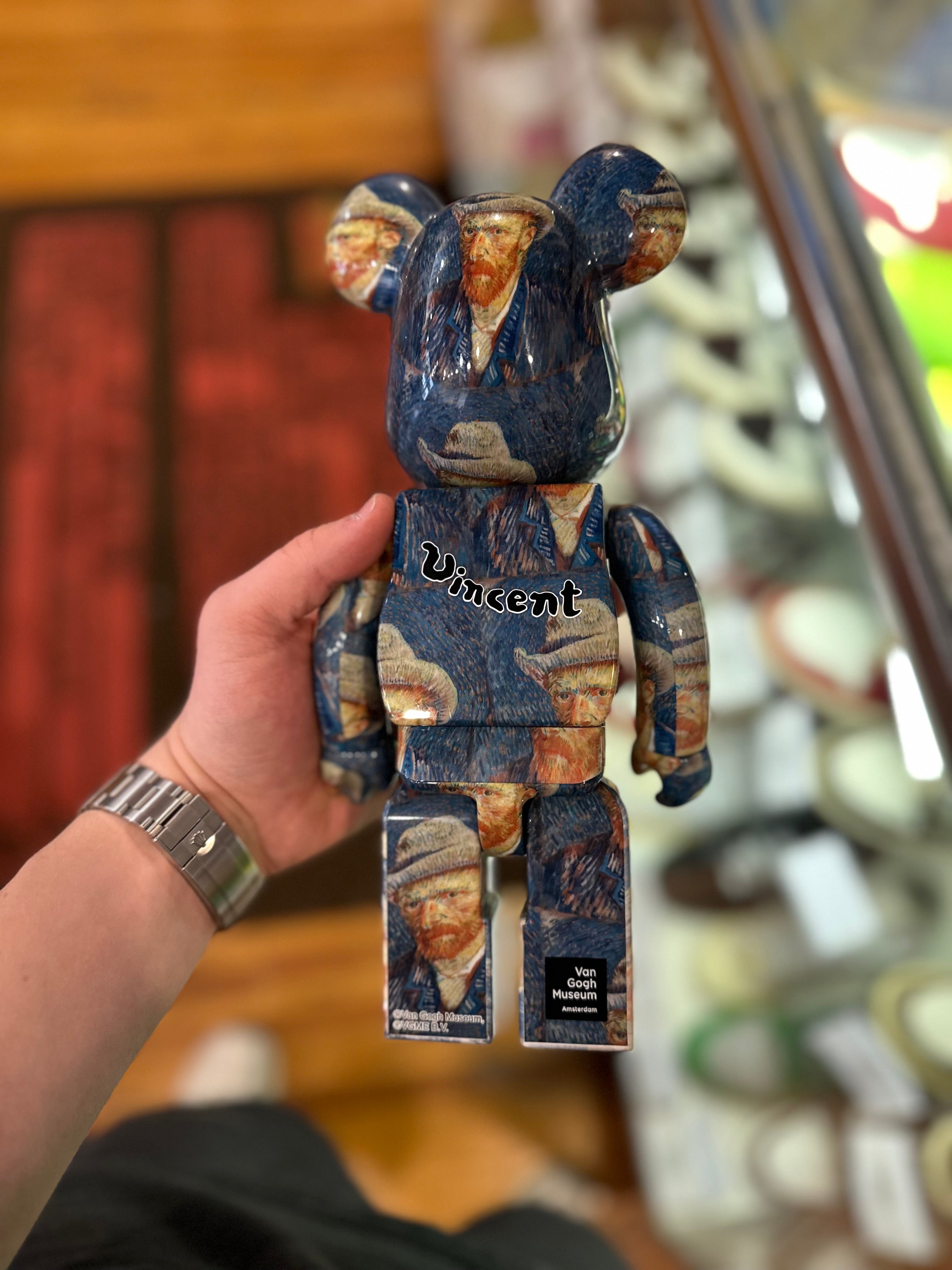 BearBrick 400% & 100% “Van Gogh Self Portrait Grey Hat”