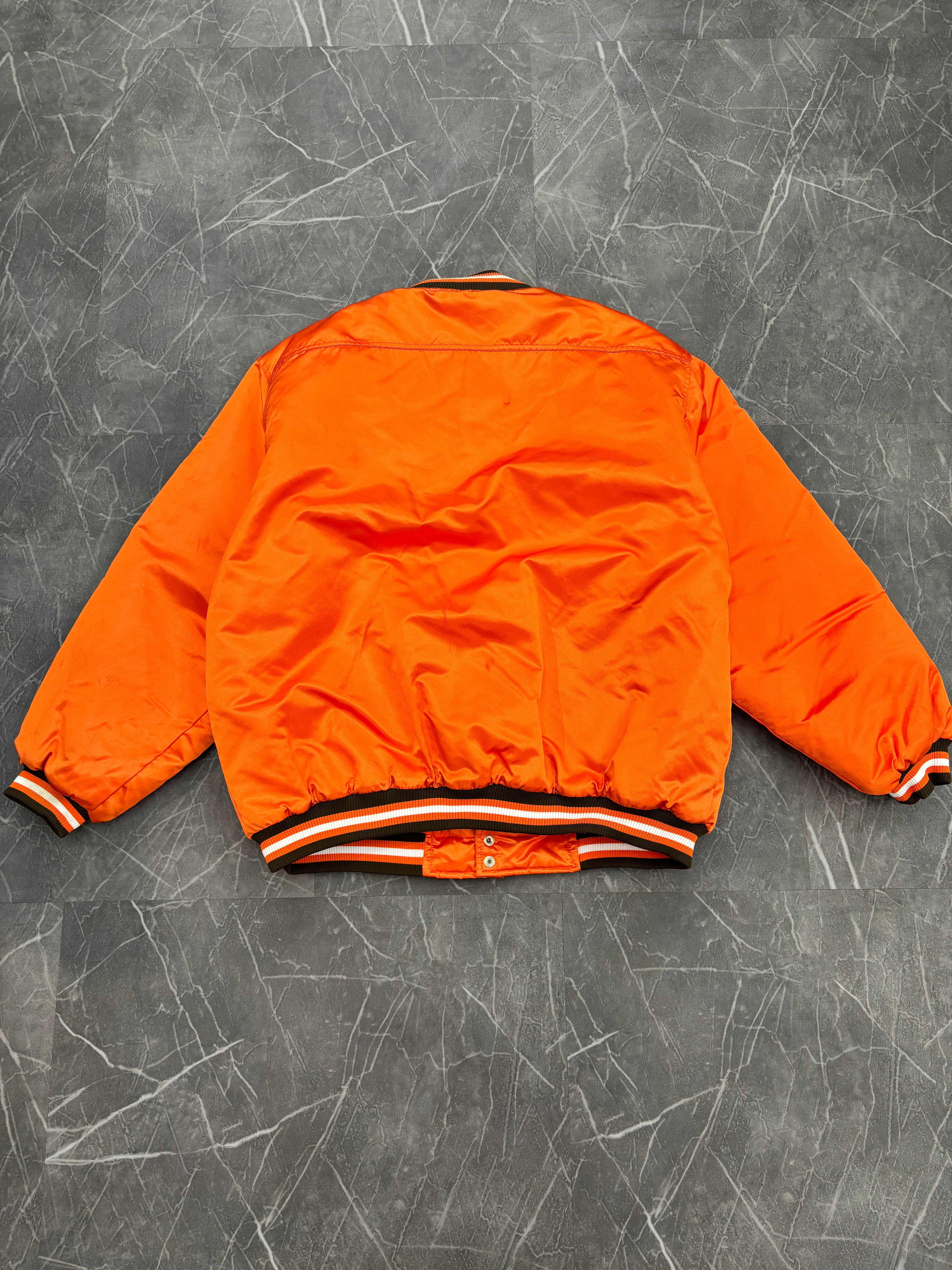 Puma Cleveland Browns Satin Bomber Jacket (XL)