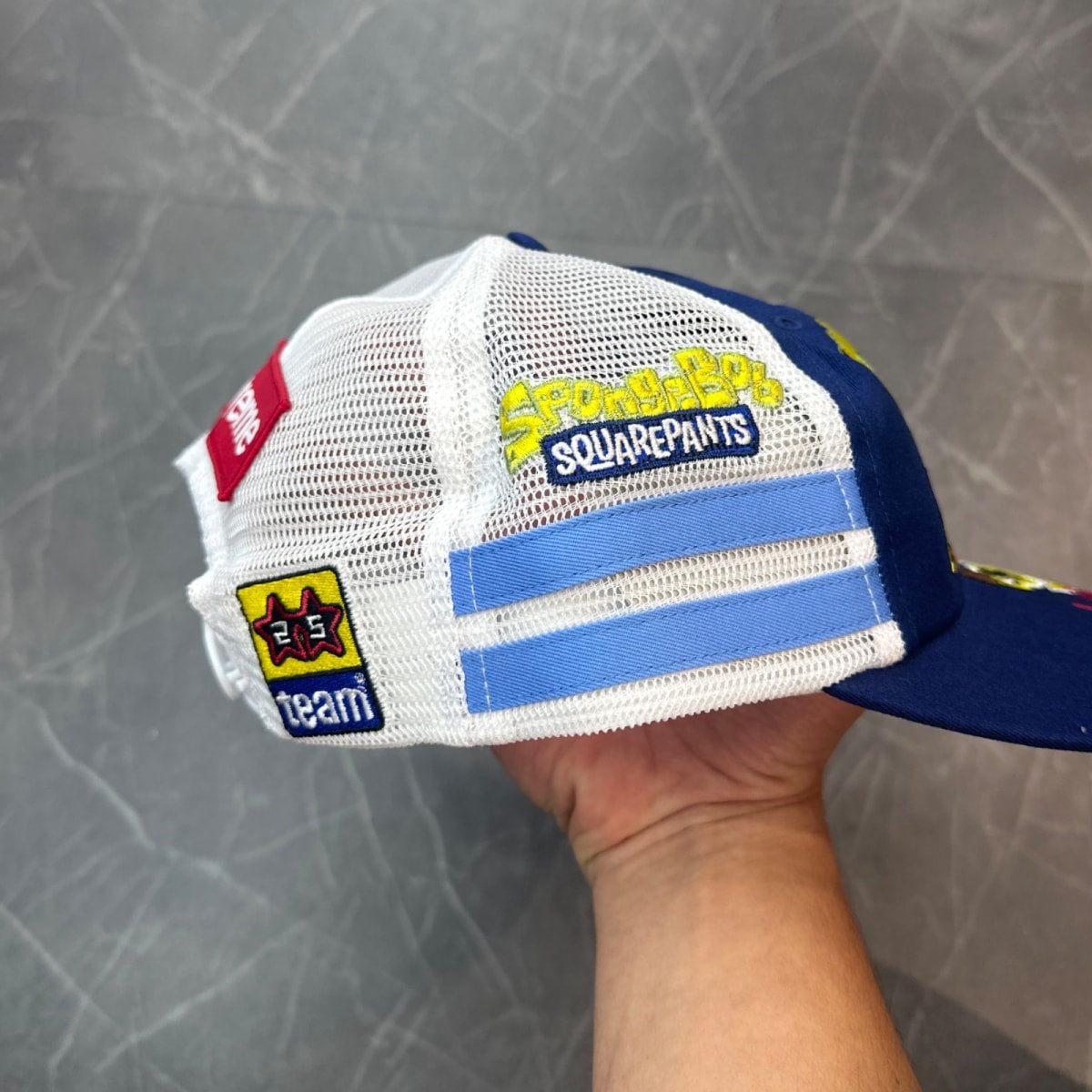 Supreme SpongeBob Jeff Hamilton Mesh Back 6-Panel Navy - Image 2