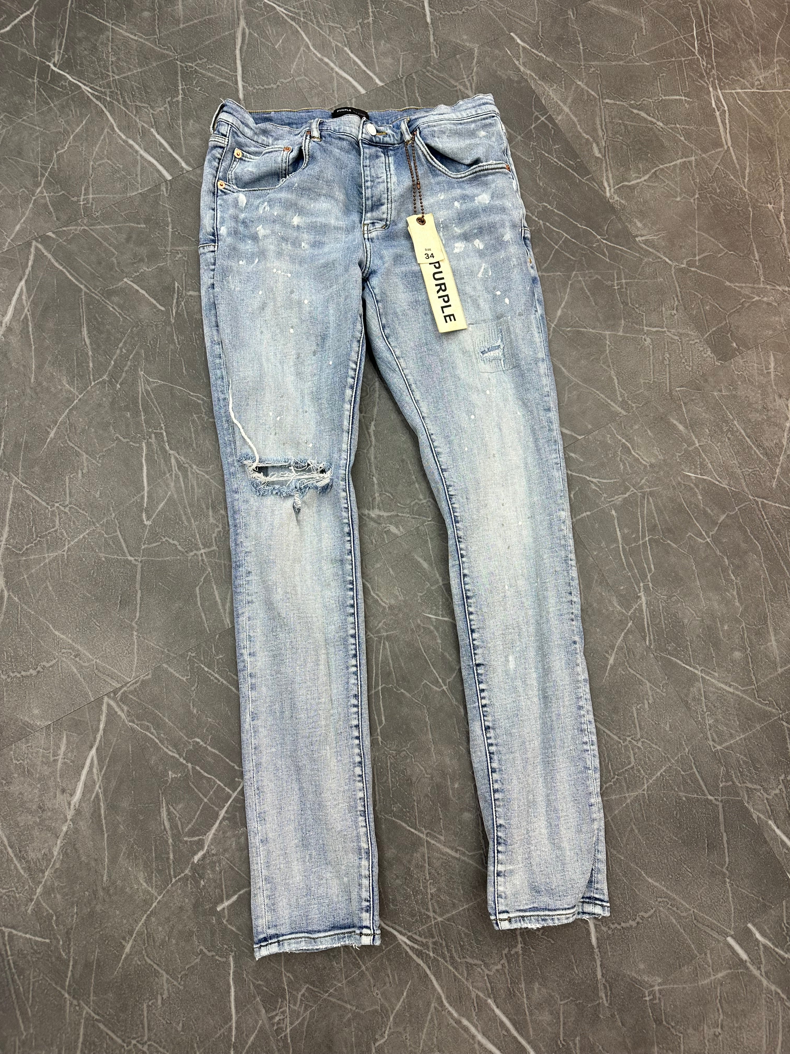 Purple Brand Jeans White Paint Splatter (34)