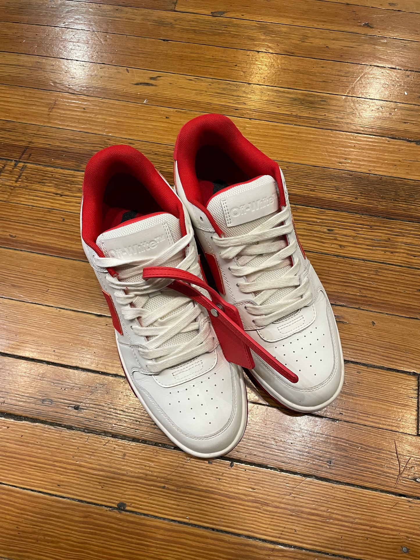 Off White Out of Office Sneaker “White/Red”