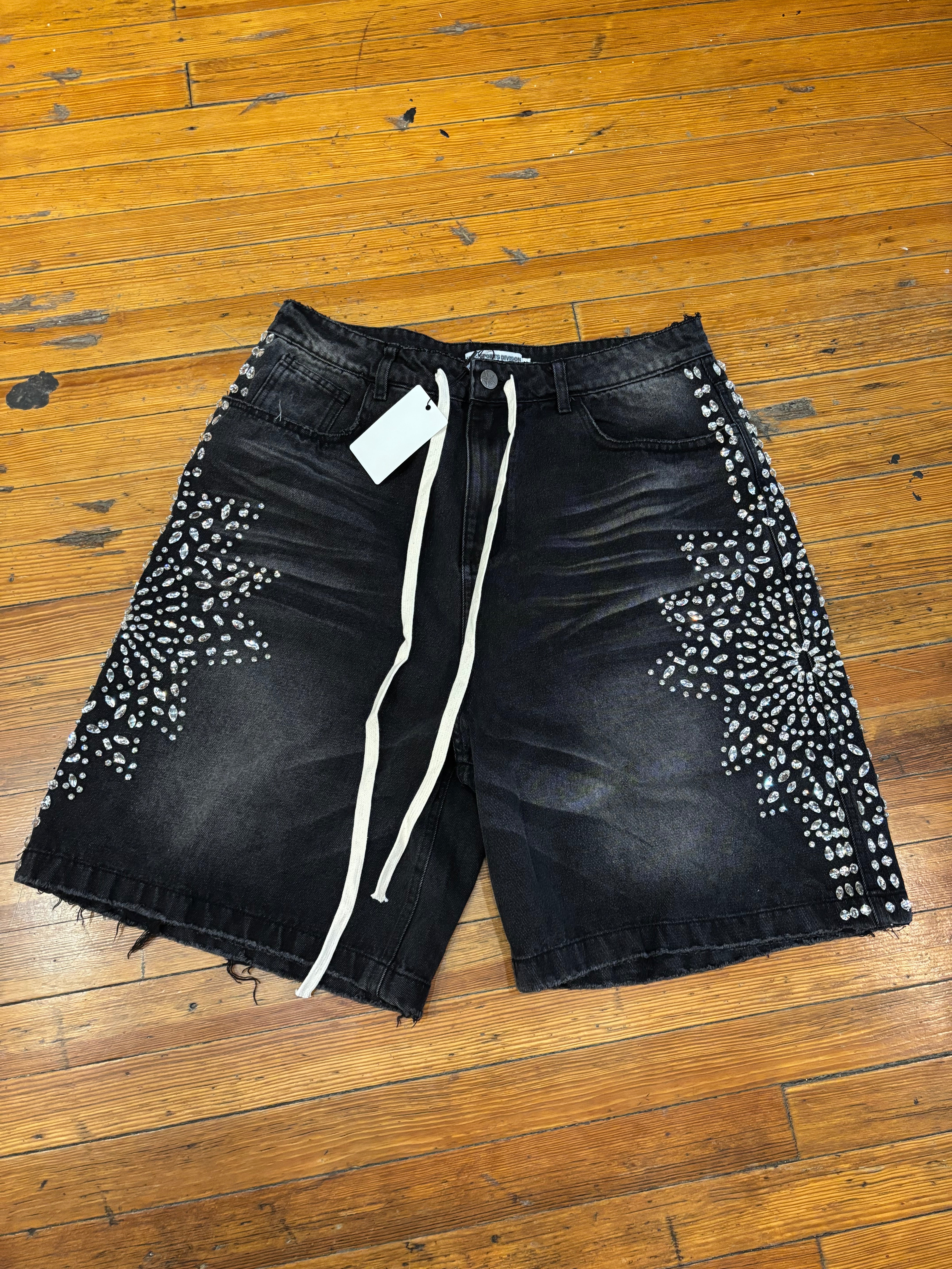 Vale Forever Sirens Jorts Rhinestone “Black”