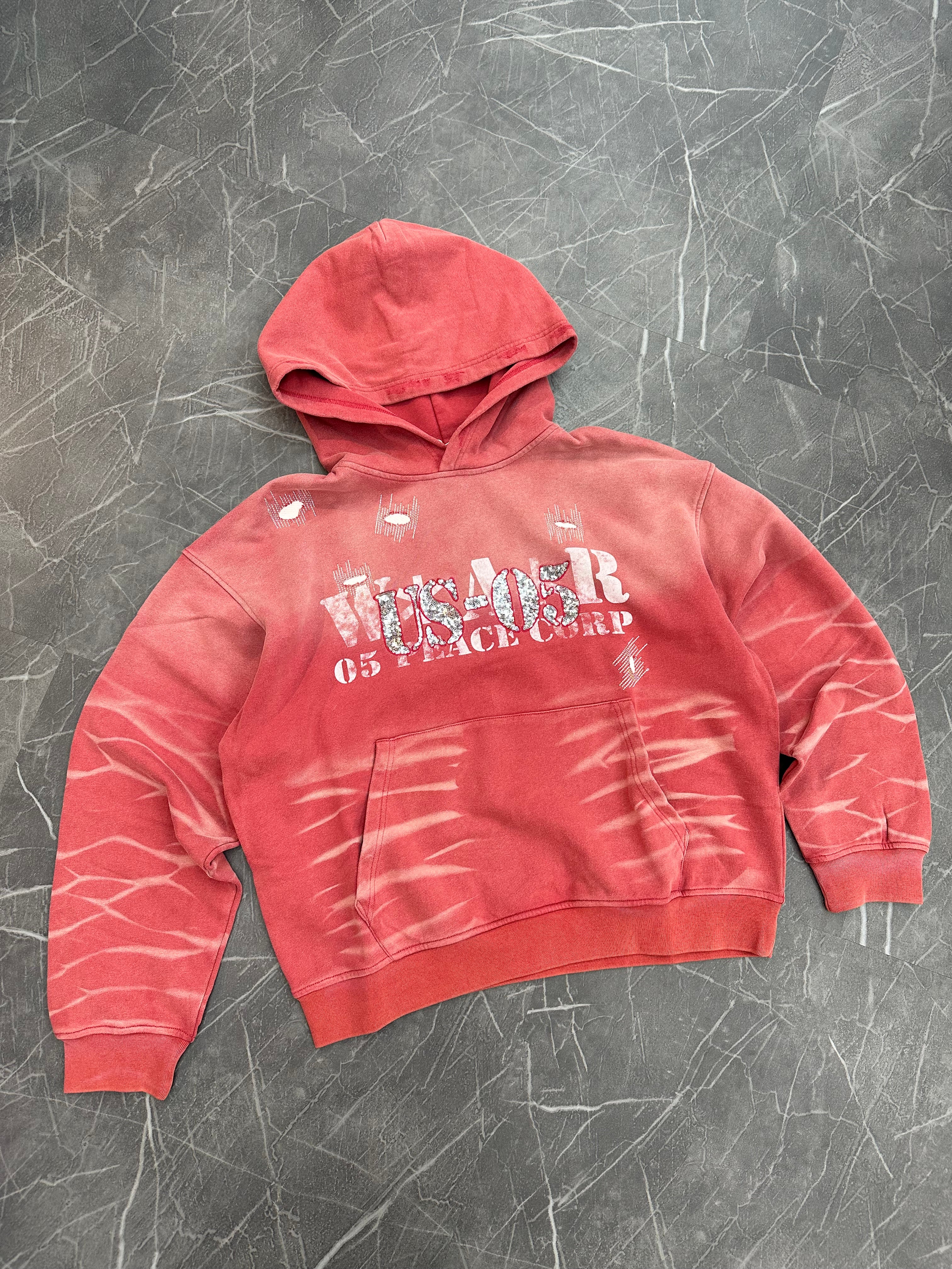 Unlikely Streetwear Red Faded Sequence Pullover