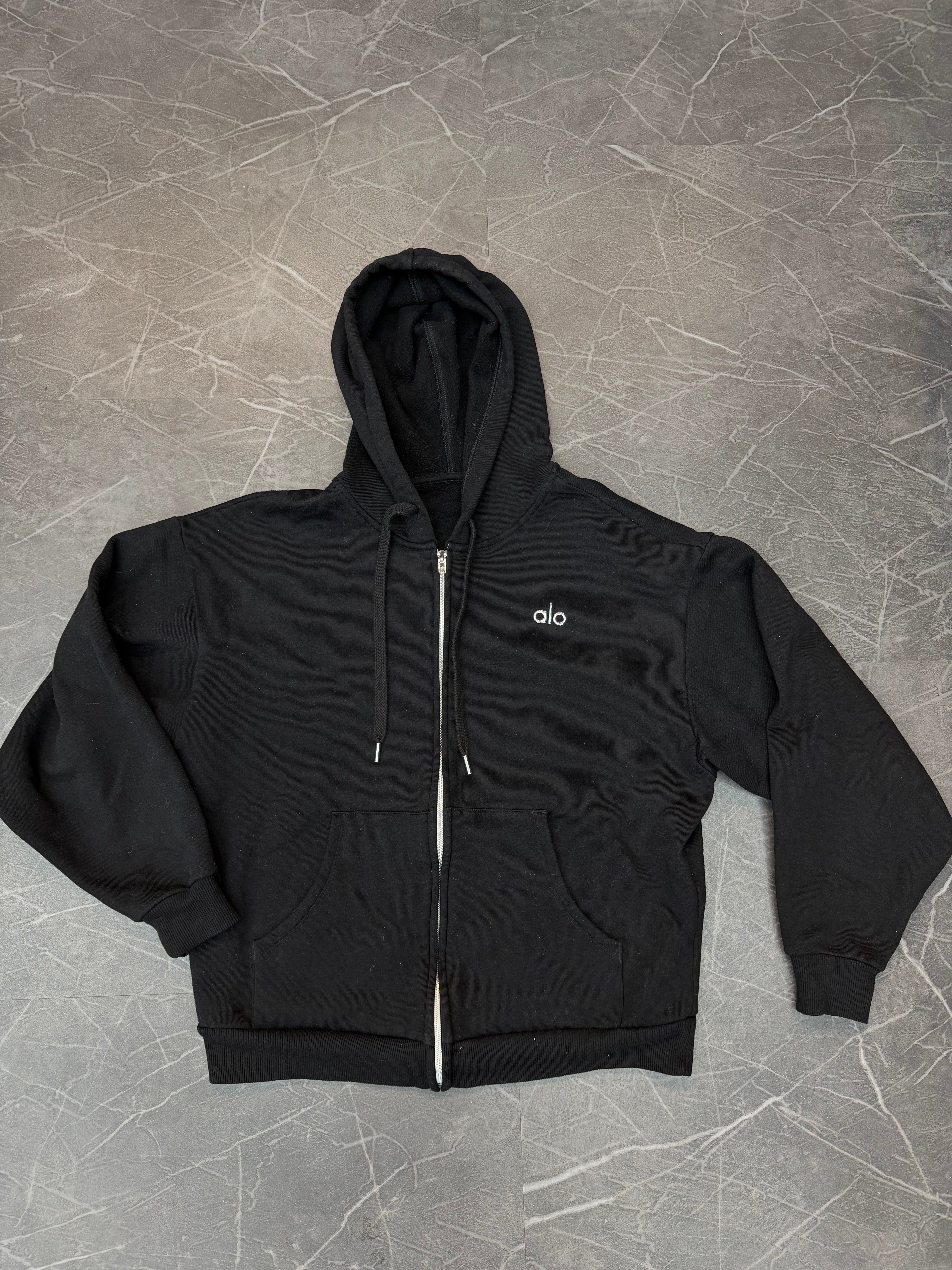 Alo Zipup Hoodie “Black”