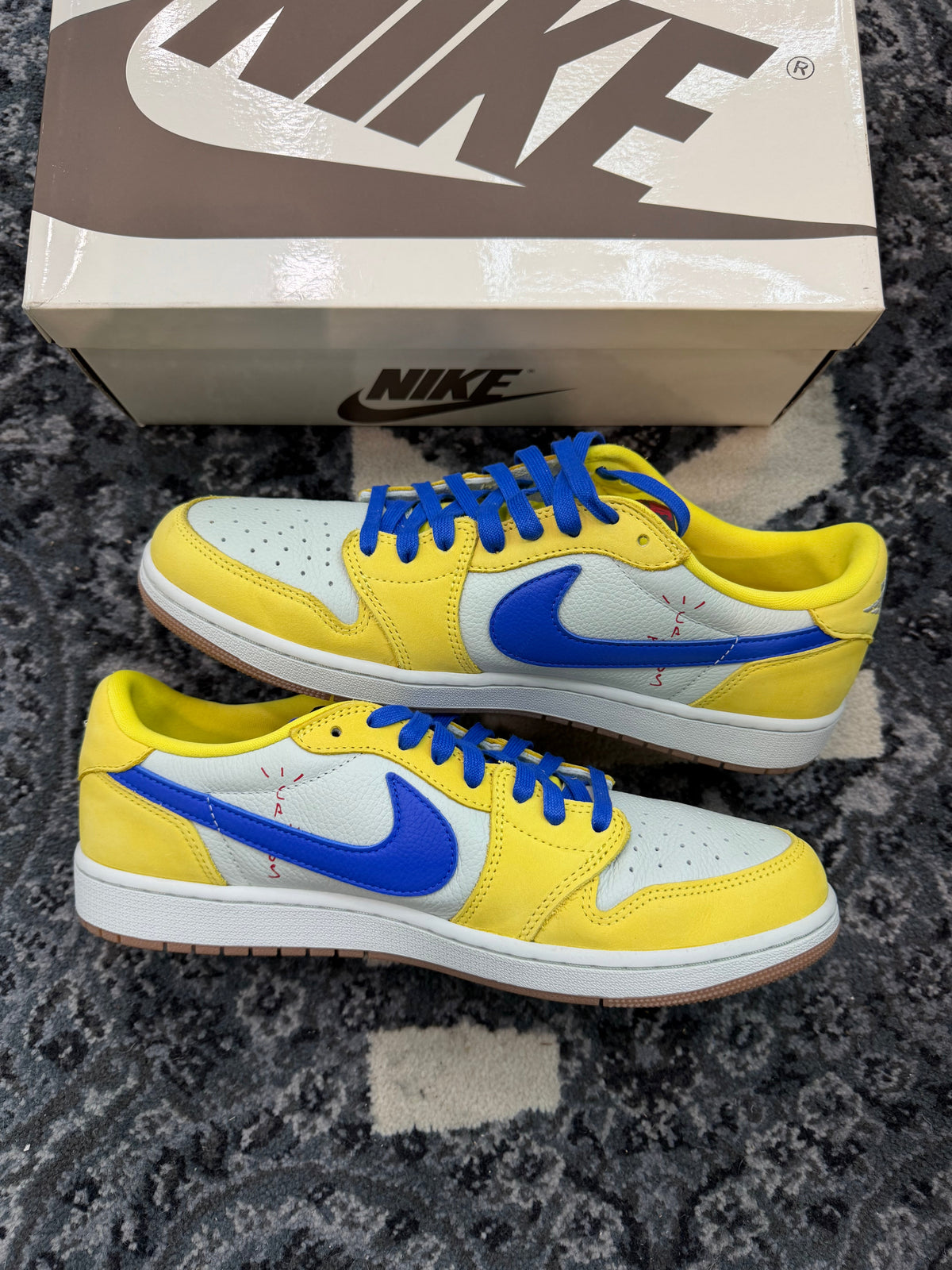 Jordan 1 Low Travis Scott “Canary” (Size 12M) (Lightly Worn) - Image 2