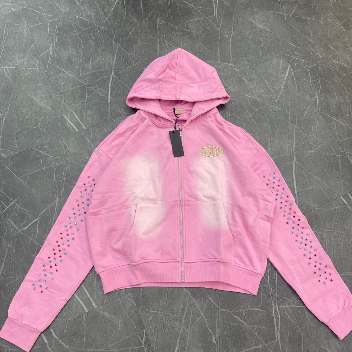 Cactus Valley Pink Crystal Zip Up