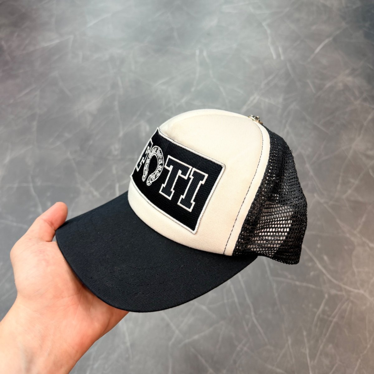 Chrome Hearts FOTI Horseshoe Trucker Hat White/Black (Size OS) (Lightly Worn)