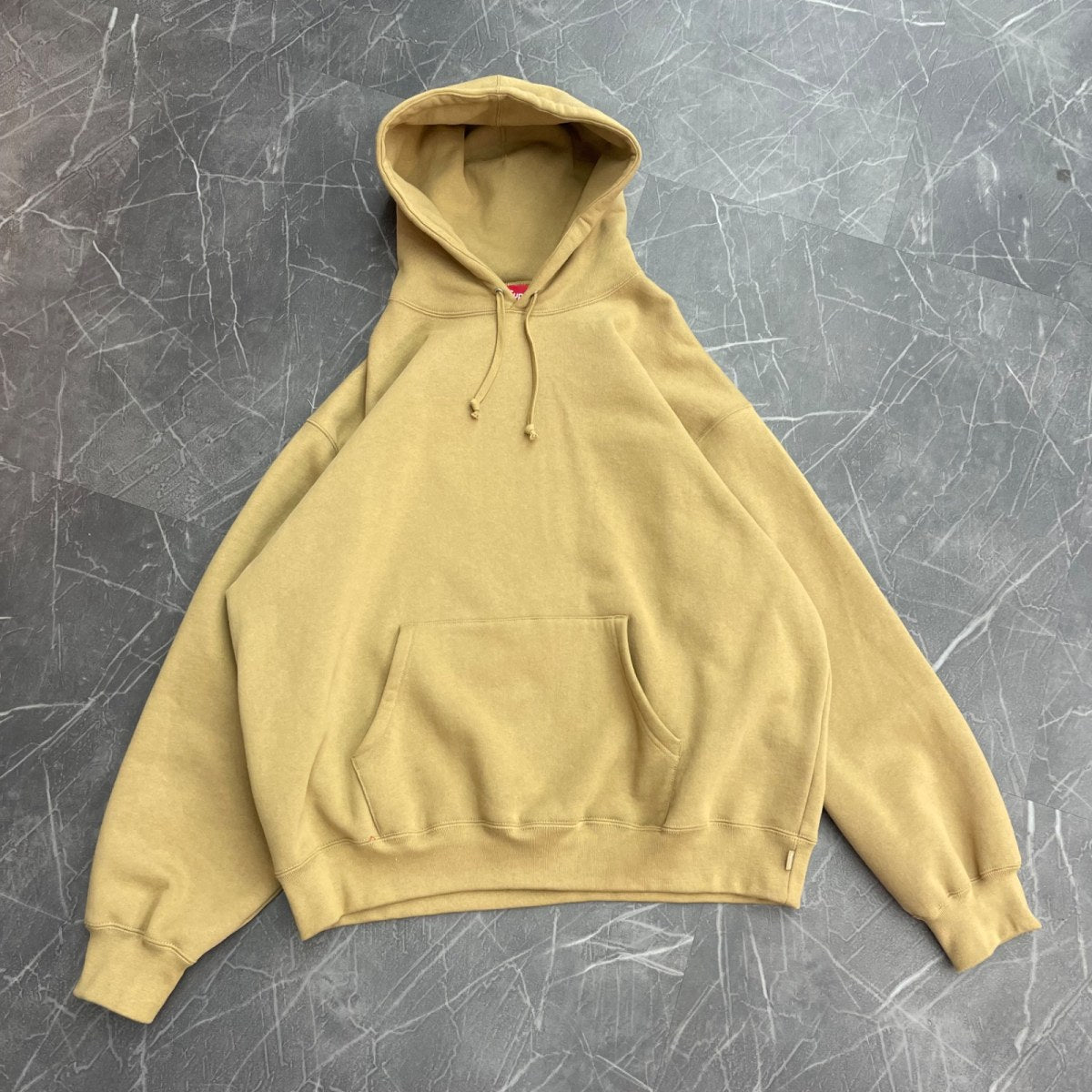Supreme Satin Appliqué Hooded Sweatshirt (FW25) Brown - Image 1