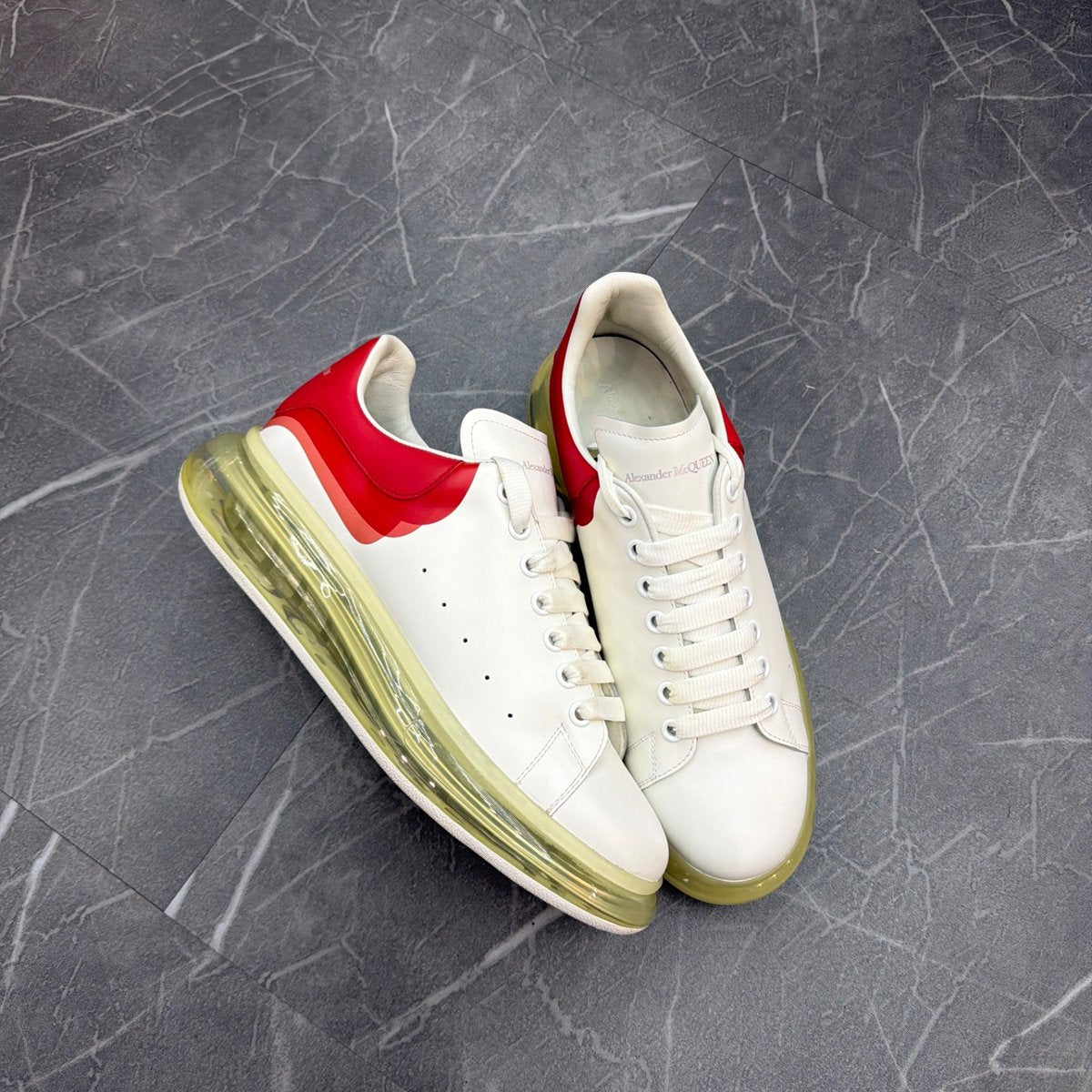 Alexander McQueen Oversized Clear Sole 3D Print Lust Red (Size 45) (Lightly Worn)