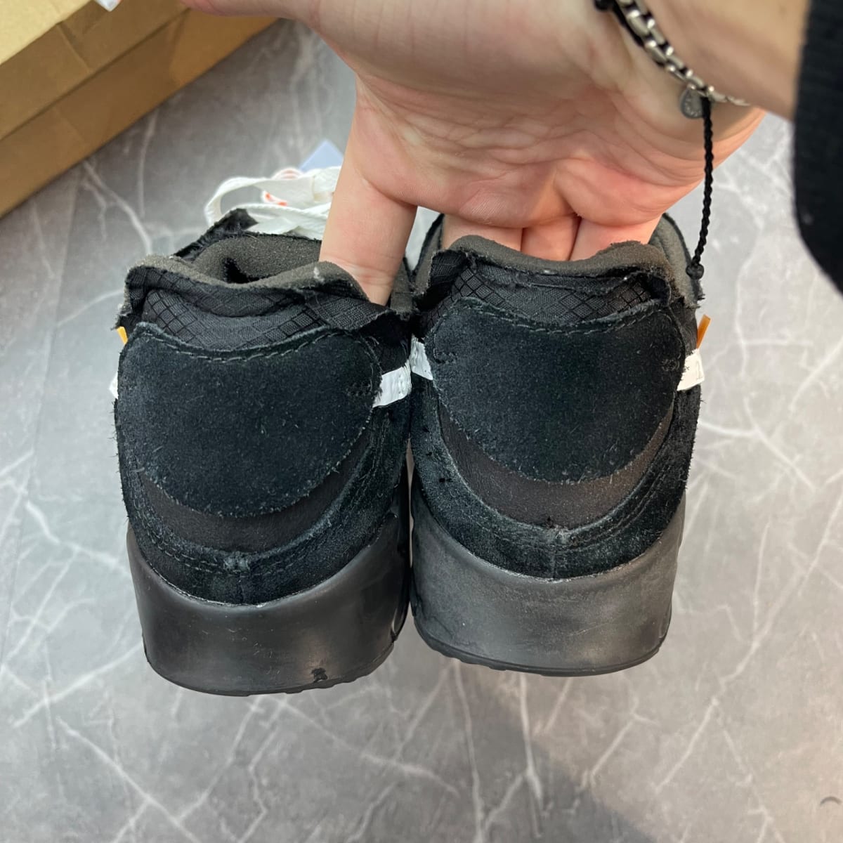 Nike Air Max 90 Off-White Black (Size 10.5) (Lightly Worn)