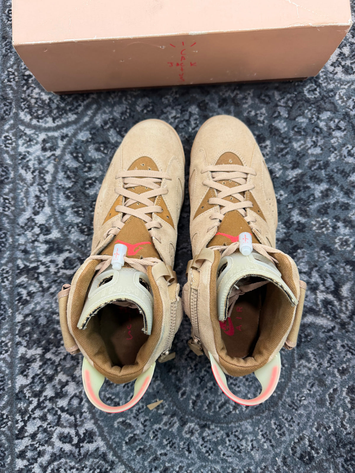 Jordan 6 Travis Scott “British Khaki” (Size 13) (Lightly Worn)