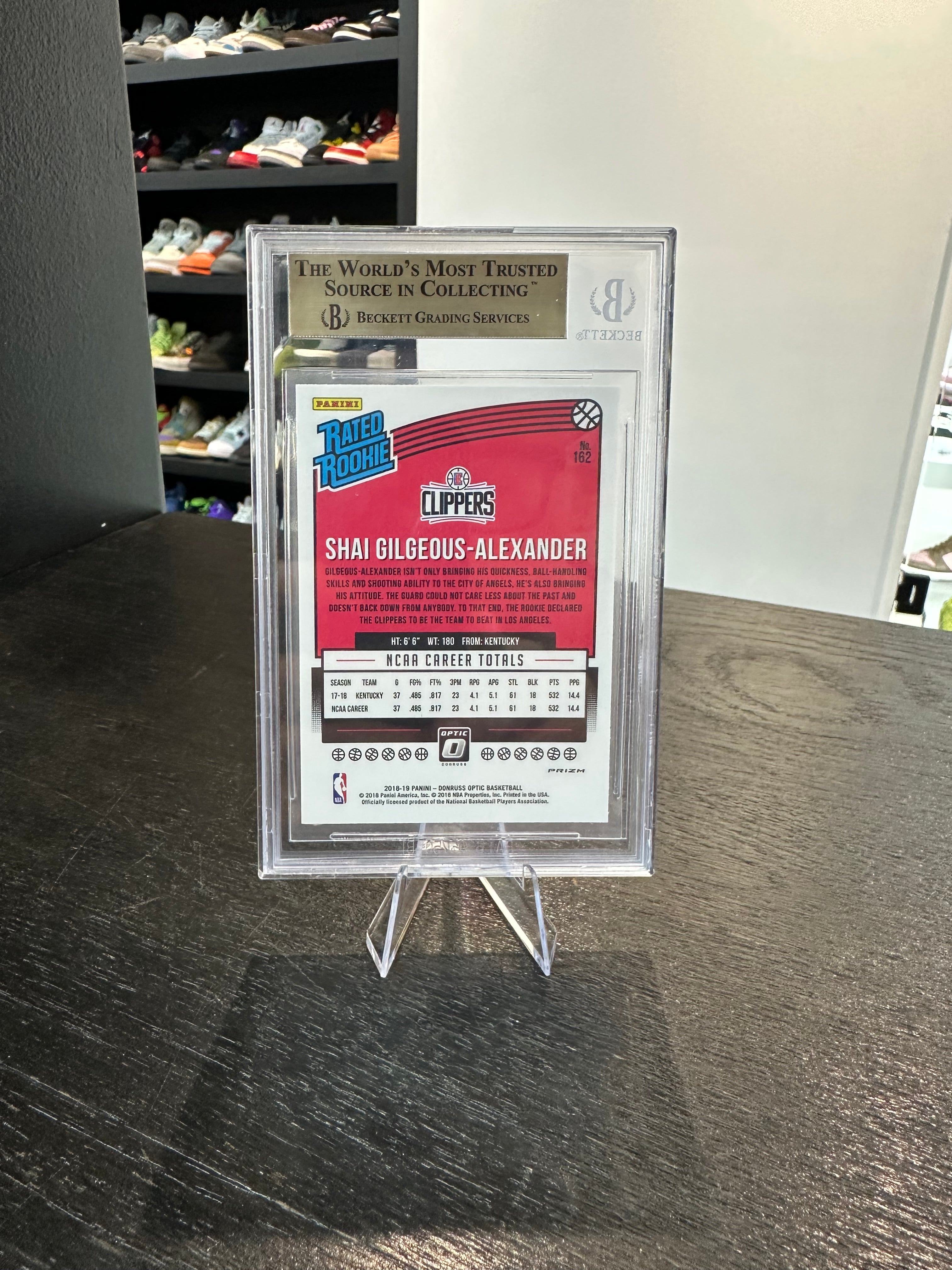 2018-19 Donruss Optic Shai Gilgeous-Alexander RC #162 Shock BGS 9.5