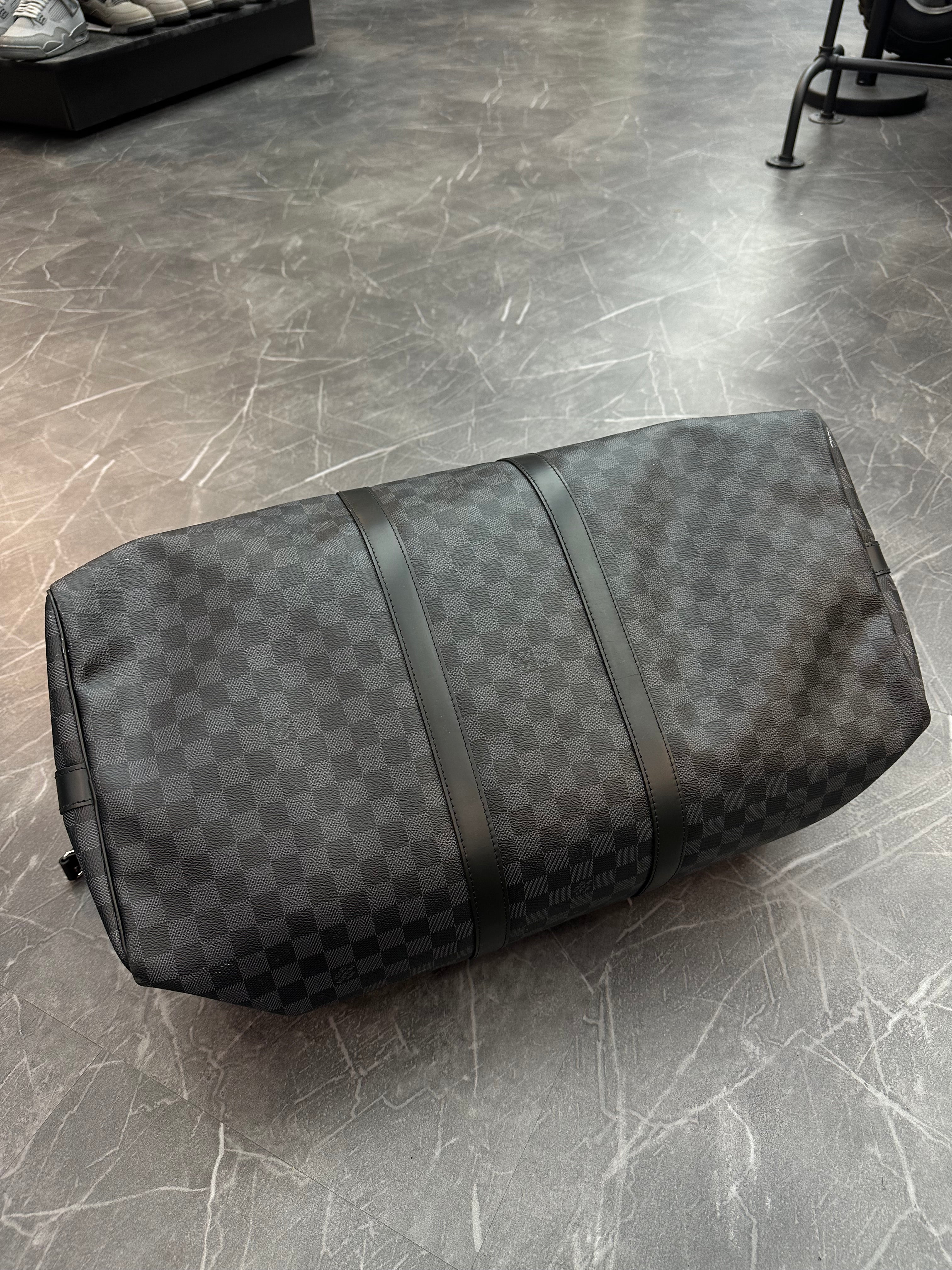 Louis Vuitton Black Monogram Duffel Bag
